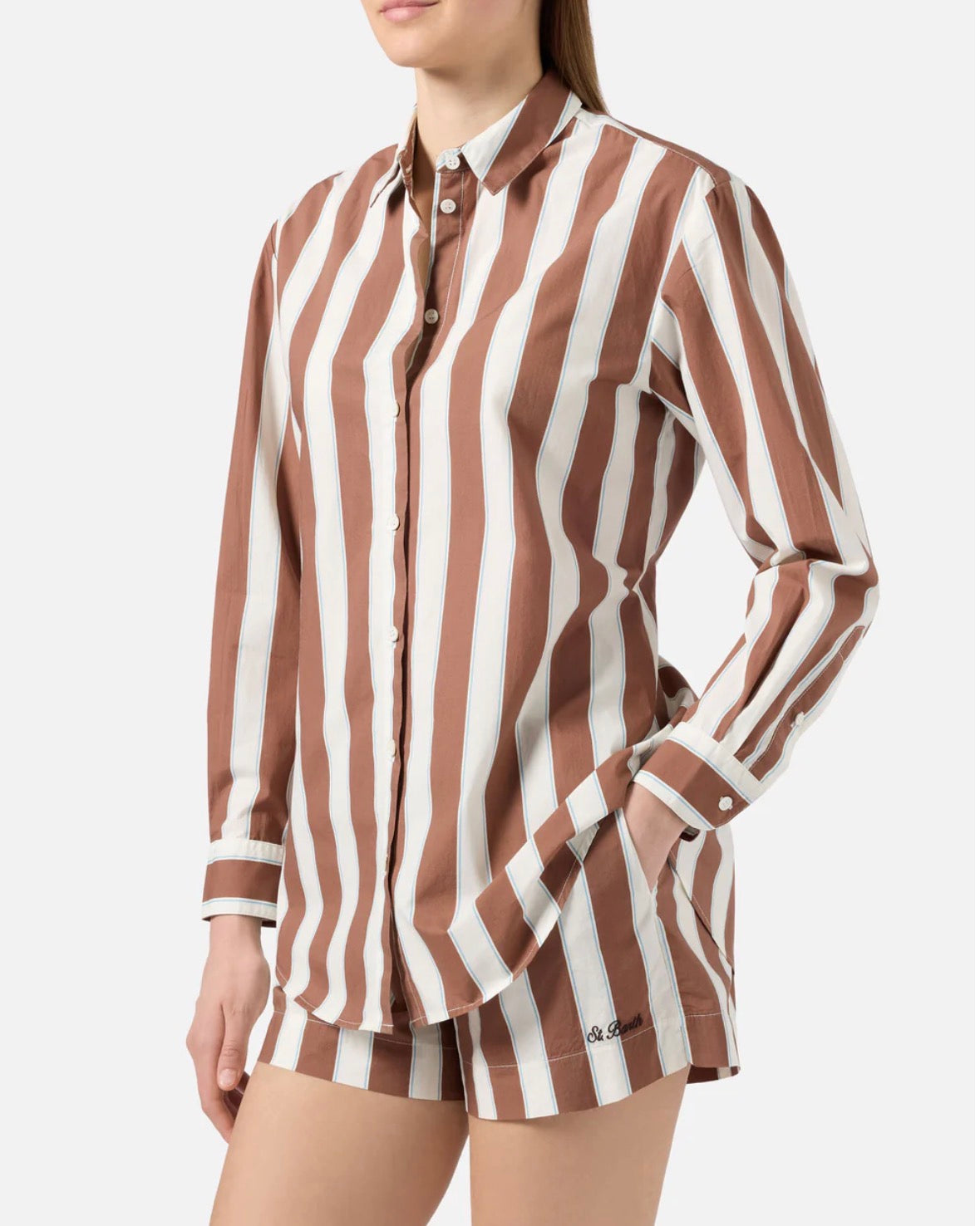 SAINT BARTH Camicia Brigitte in cotone cod 1188