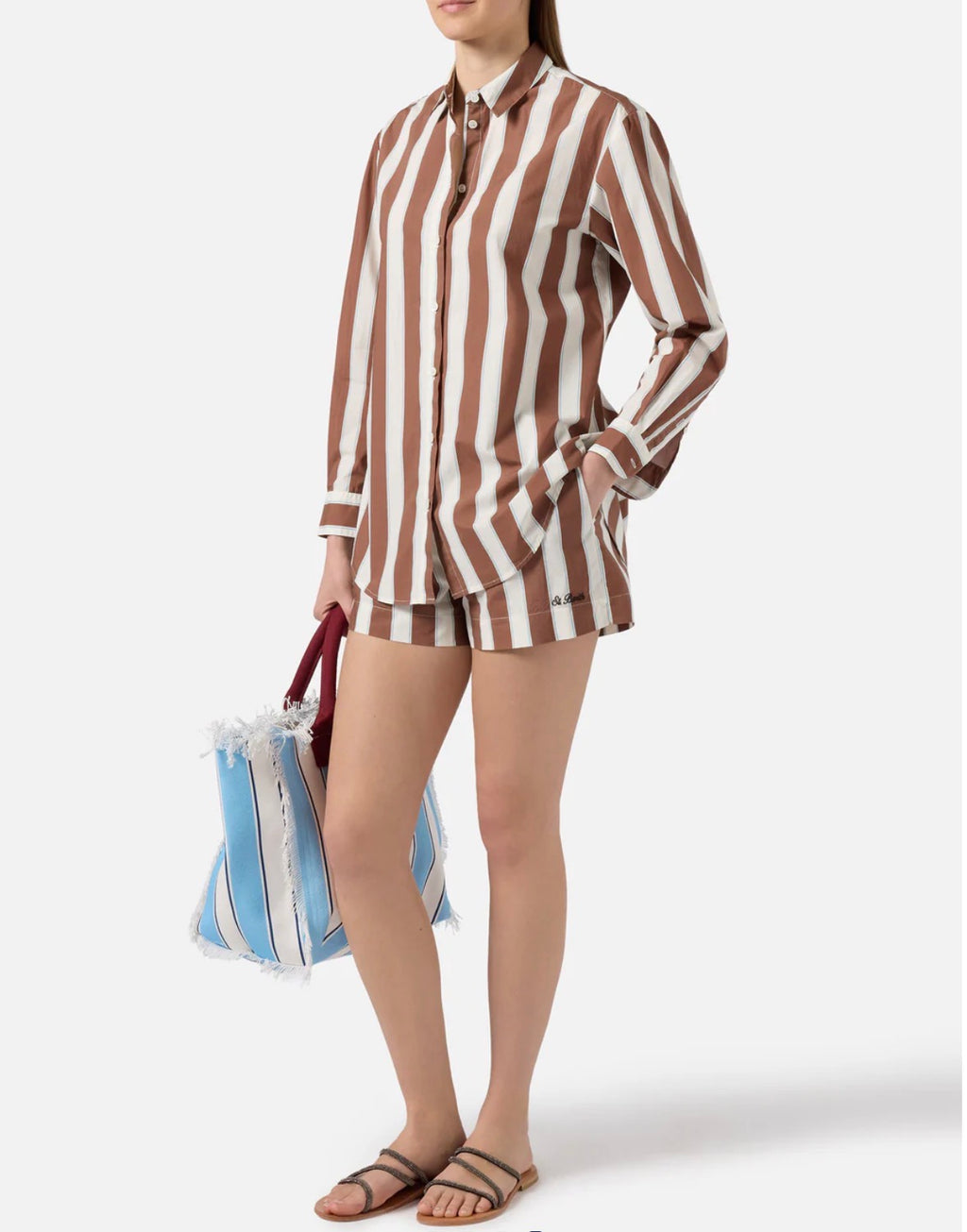 SAINT BARTH Camicia Brigitte in cotone cod 1188