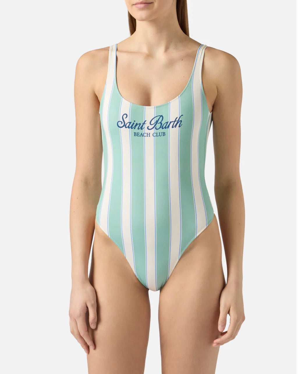 SAINT BARTH Costume intero Lora a righe cod 2036