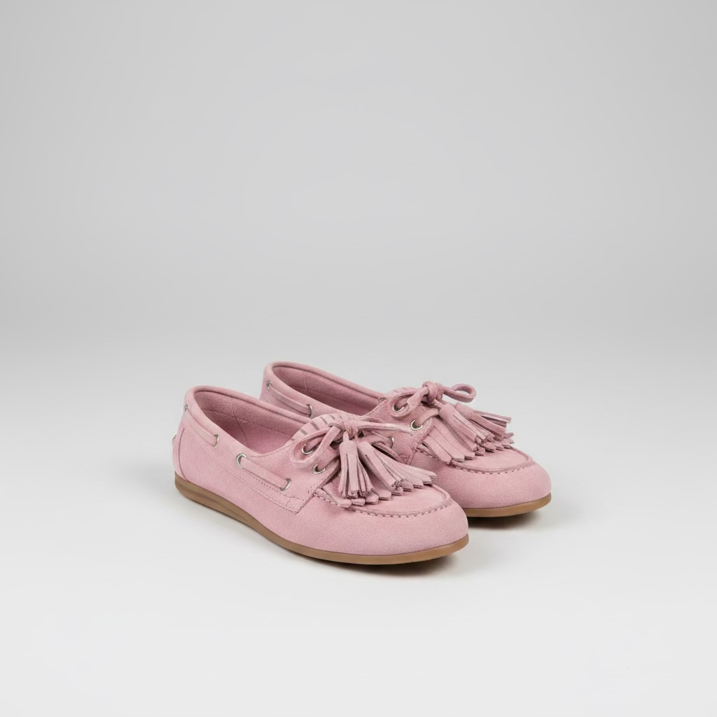 R23 Mocassino rosa con frange cod 3062