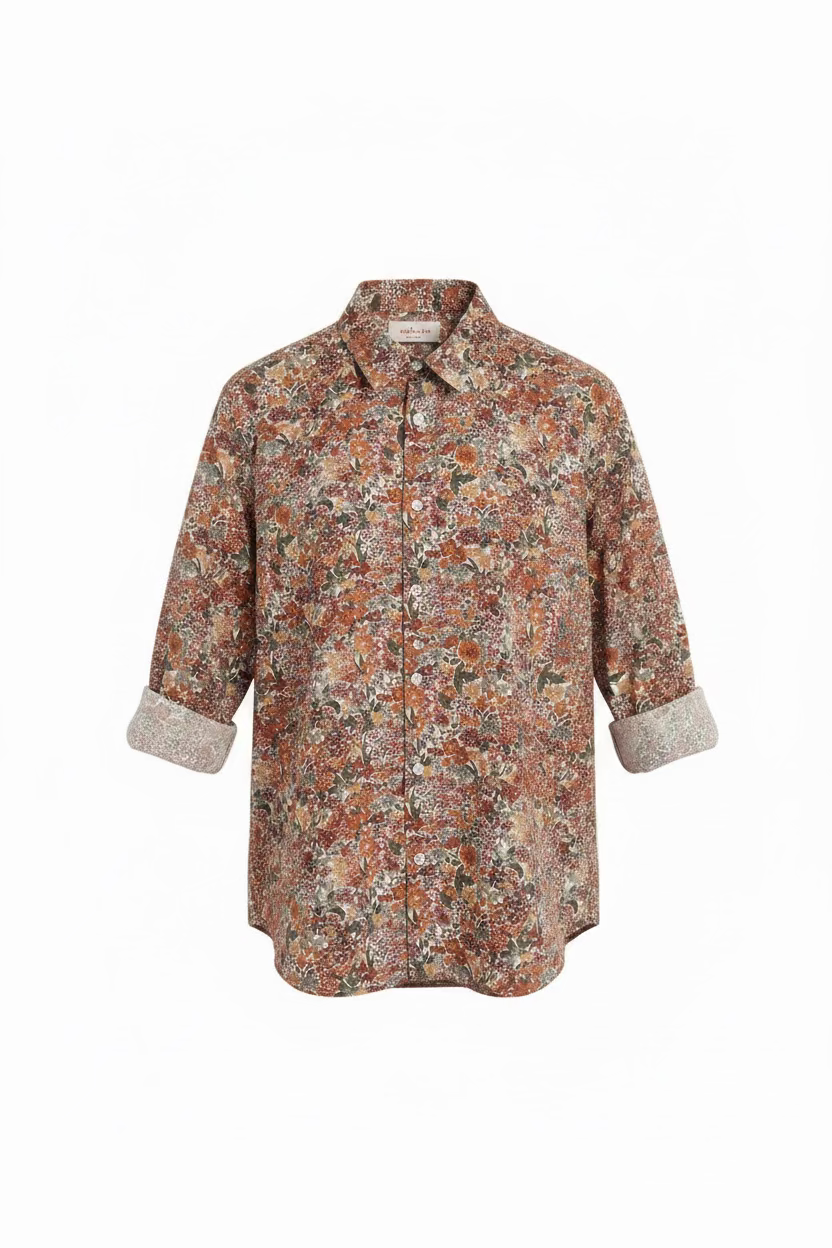 SAINT BARTH Camicia microfantasia fiori cod 6098