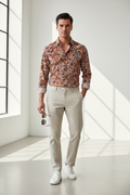 SAINT BARTH Camicia microfantasia fiori cod 6098