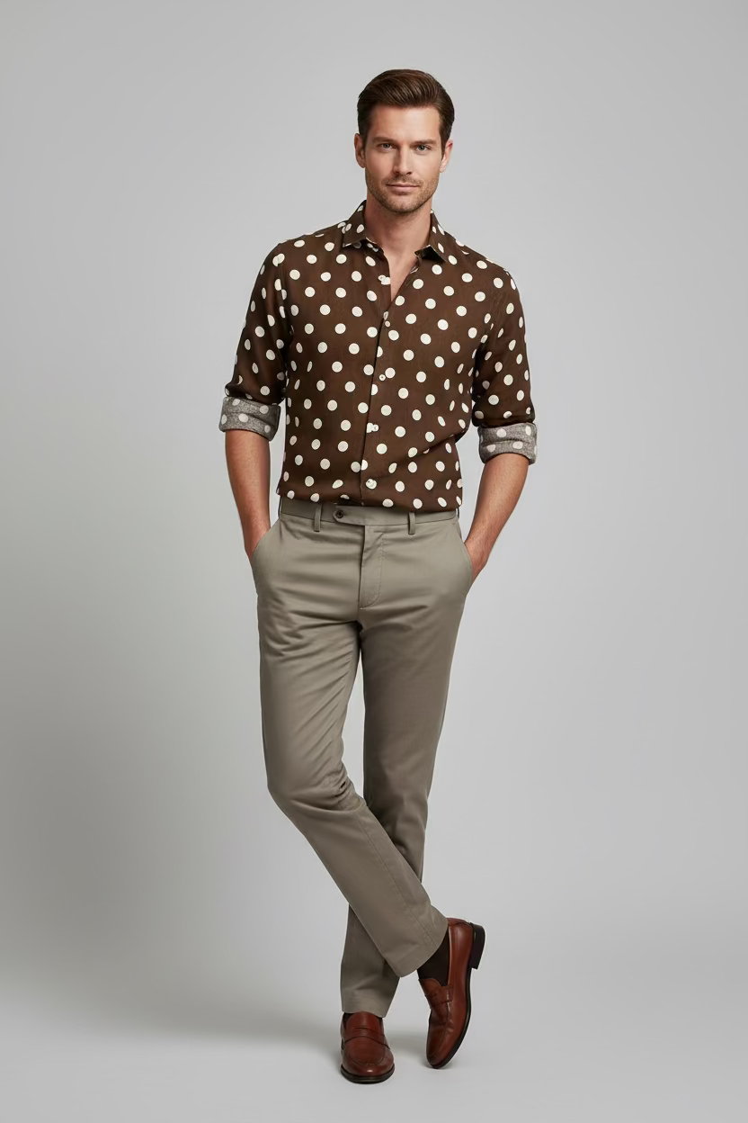 SAINT BARTH Pamplona Camicia lino pois cod 6104
