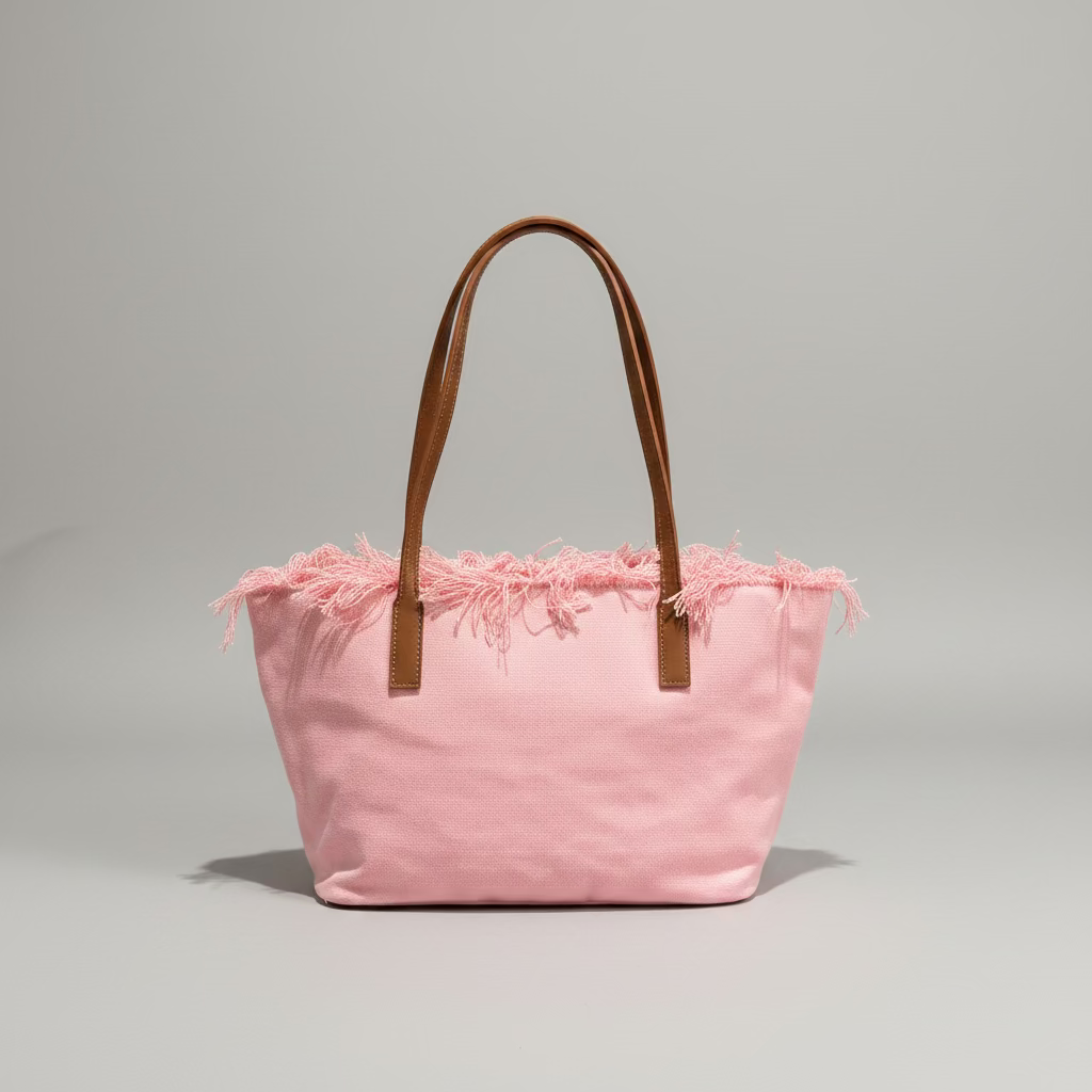 SAINT BARTH Borsa in canvas rosa cod 3065