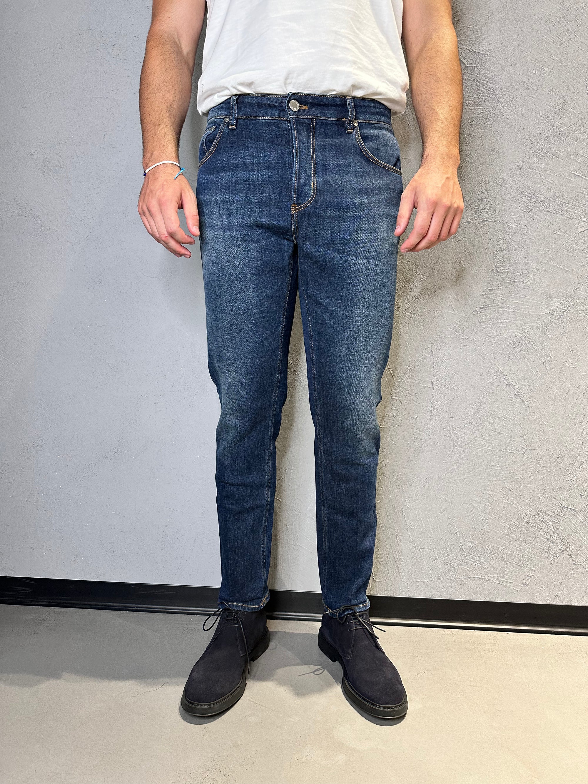 PT TORINO. Jeans Relax in denim loose. blu