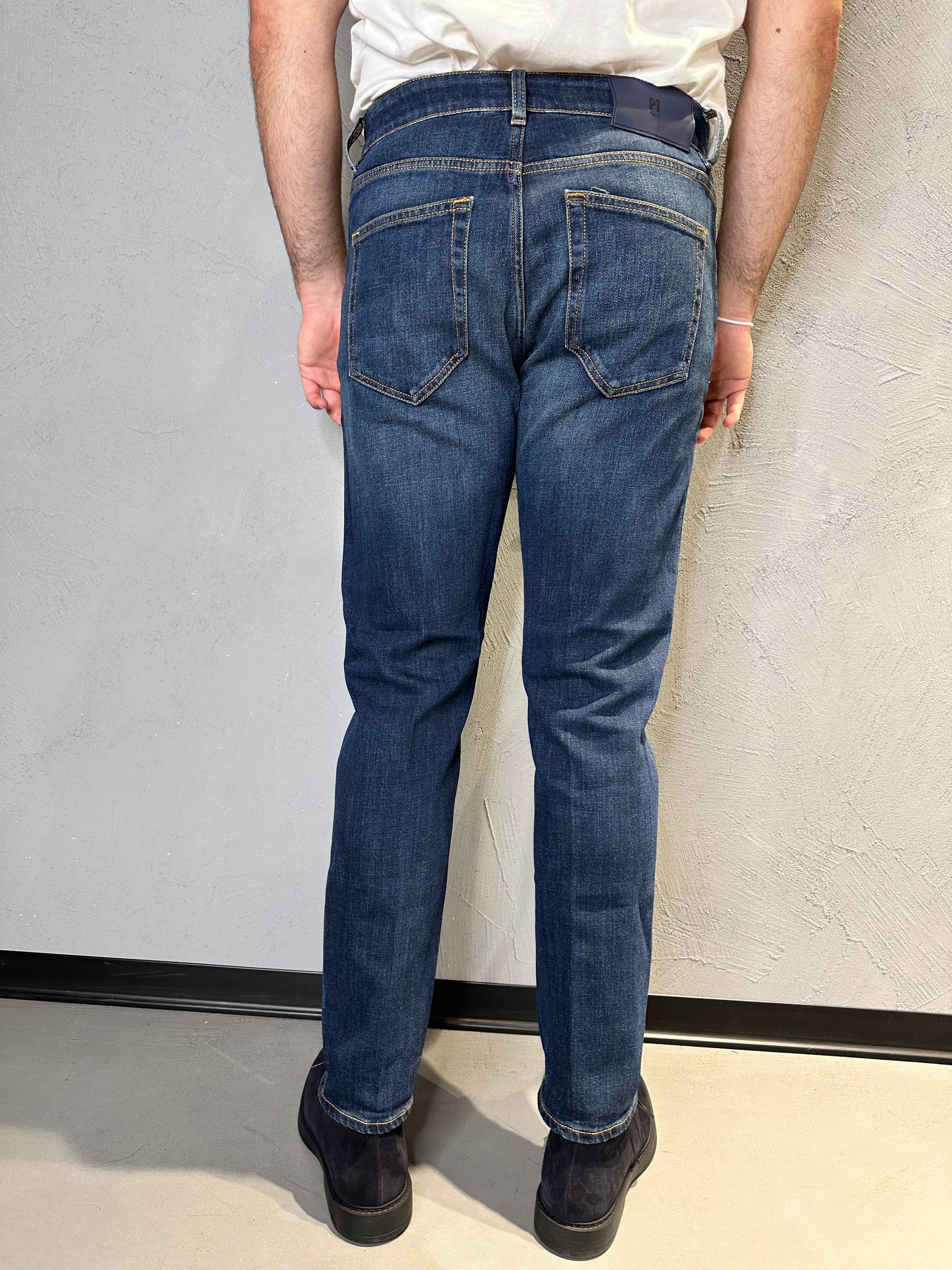 PT TORINO. Jeans Relax in denim loose. blu