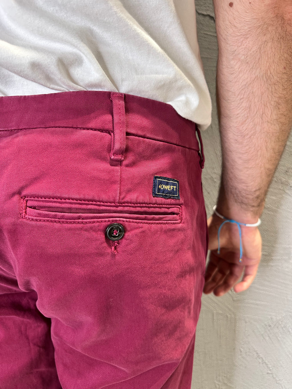 40WEFT. Pantalone Lenny bordò. COD. 272