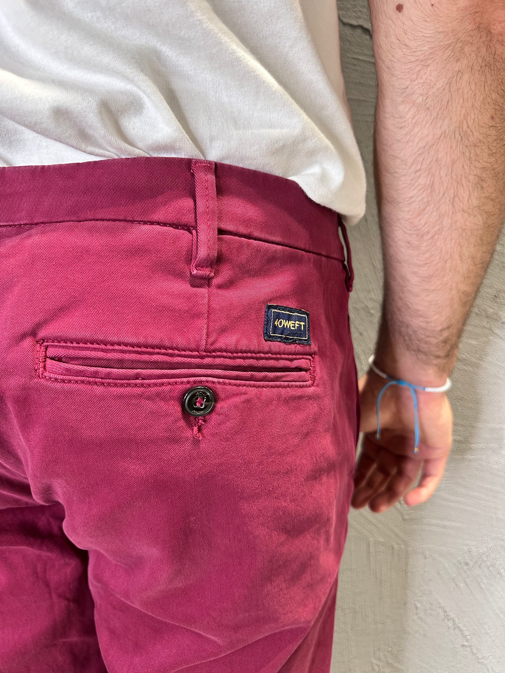 40WEFT. Pantalone Lenny bordò. COD. 272