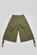 TENSIONE IN Bermuda verde militare cotone cod 2045