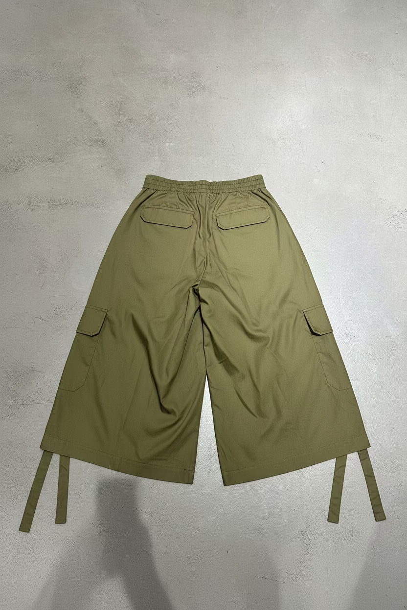 TENSIONE IN Bermuda verde militare cotone cod 2045