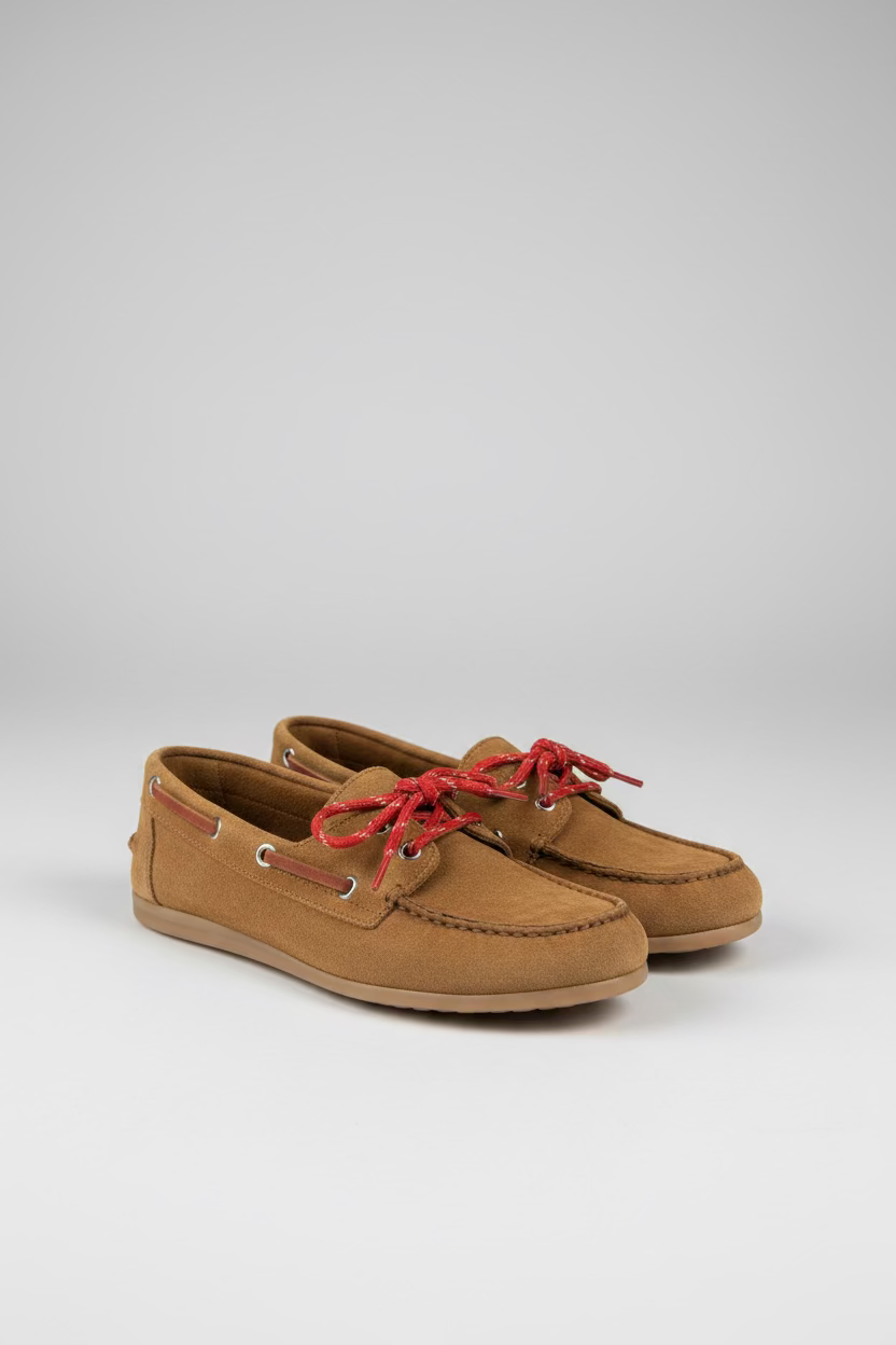 R23 Mocassino camoscio con laccetti cod 3067