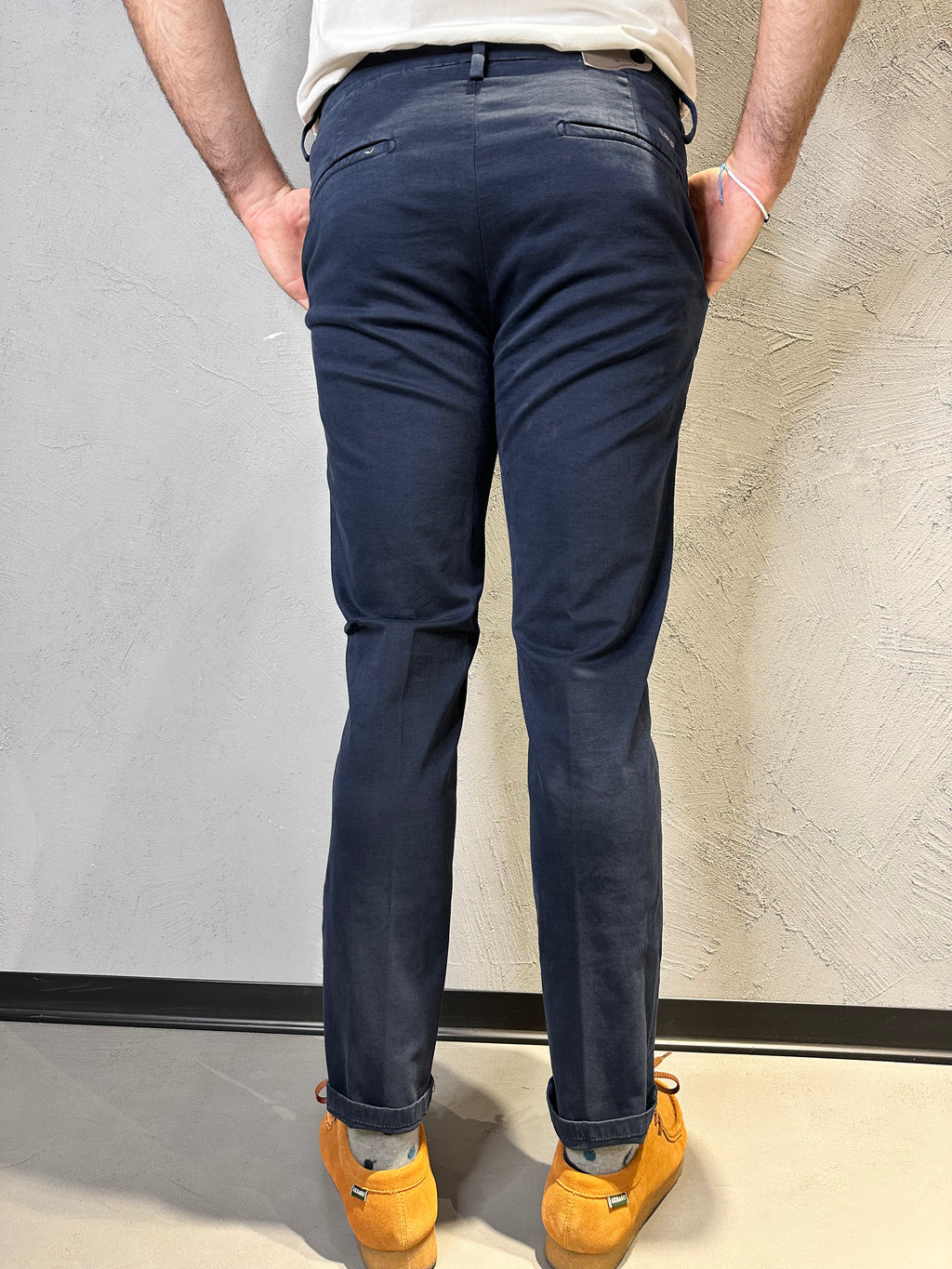 TELERIA ZED. Pantalone Chino Slim Fit Blu. COD. 262