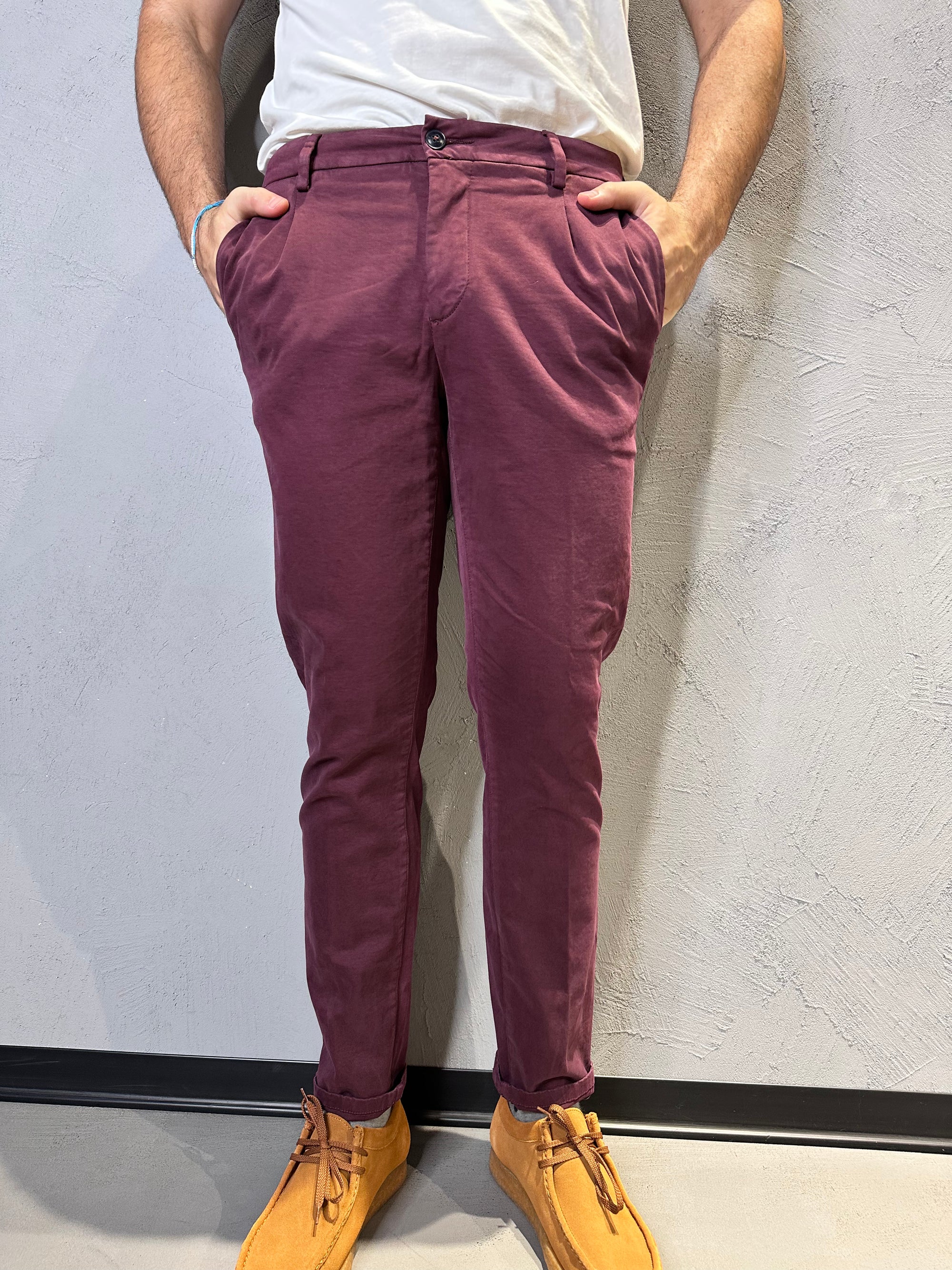 TELERIA ZED. Pantalone Chino Slim Fit BORDò. COD. 264