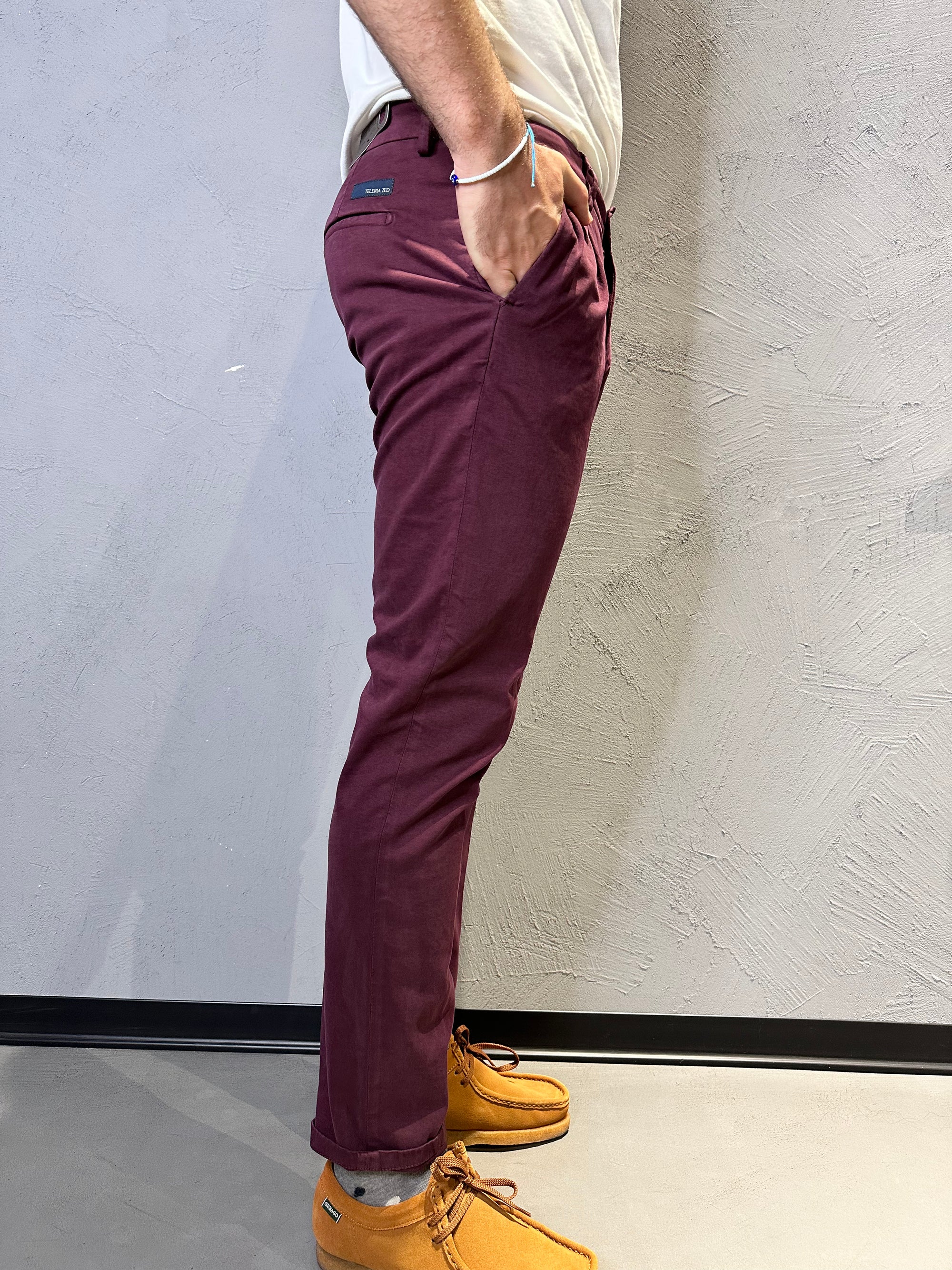 TELERIA ZED. Pantalone Chino Slim Fit BORDò. COD. 264