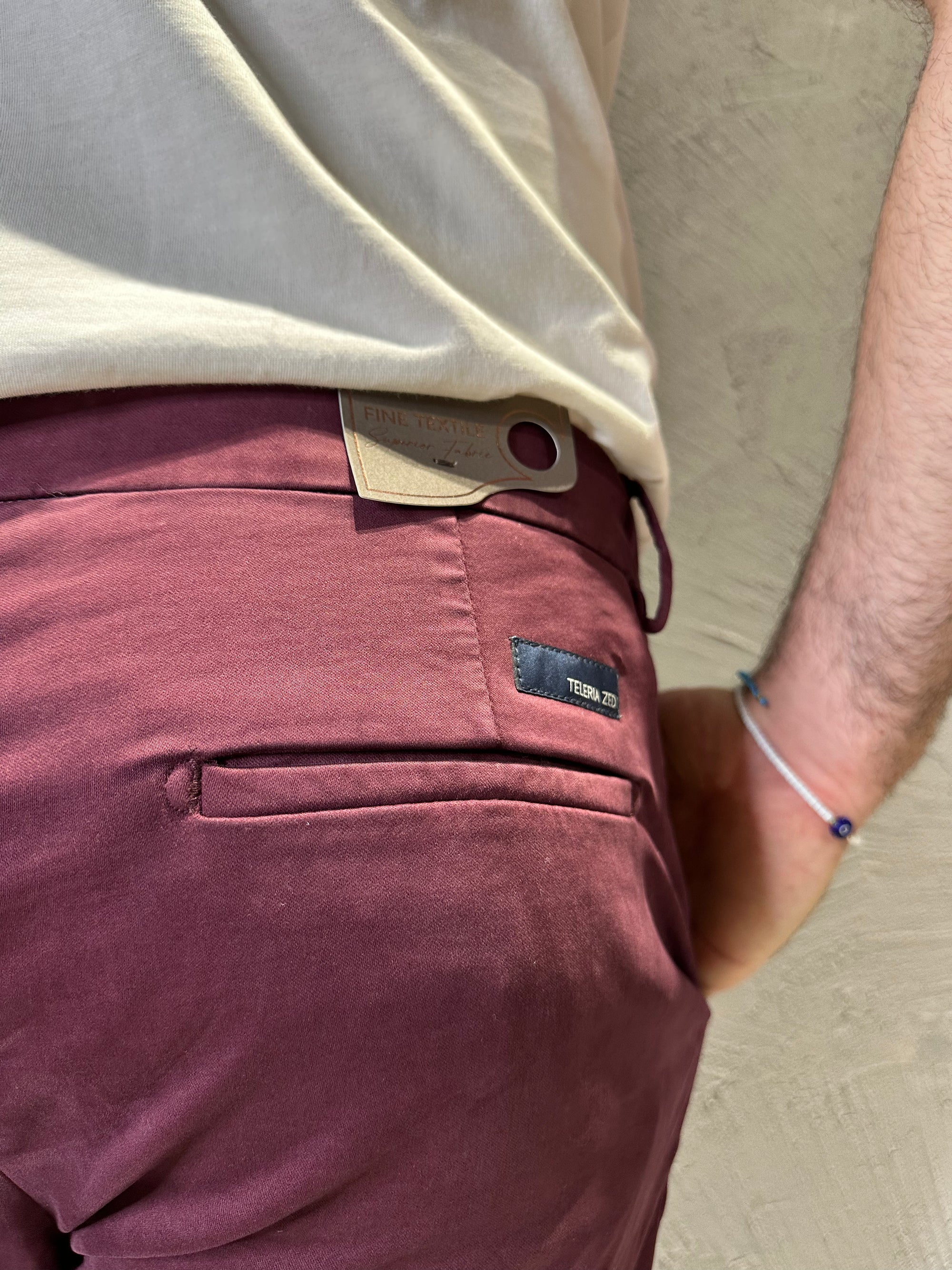 TELERIA ZED. Pantalone Chino Slim Fit BORDò. COD. 264