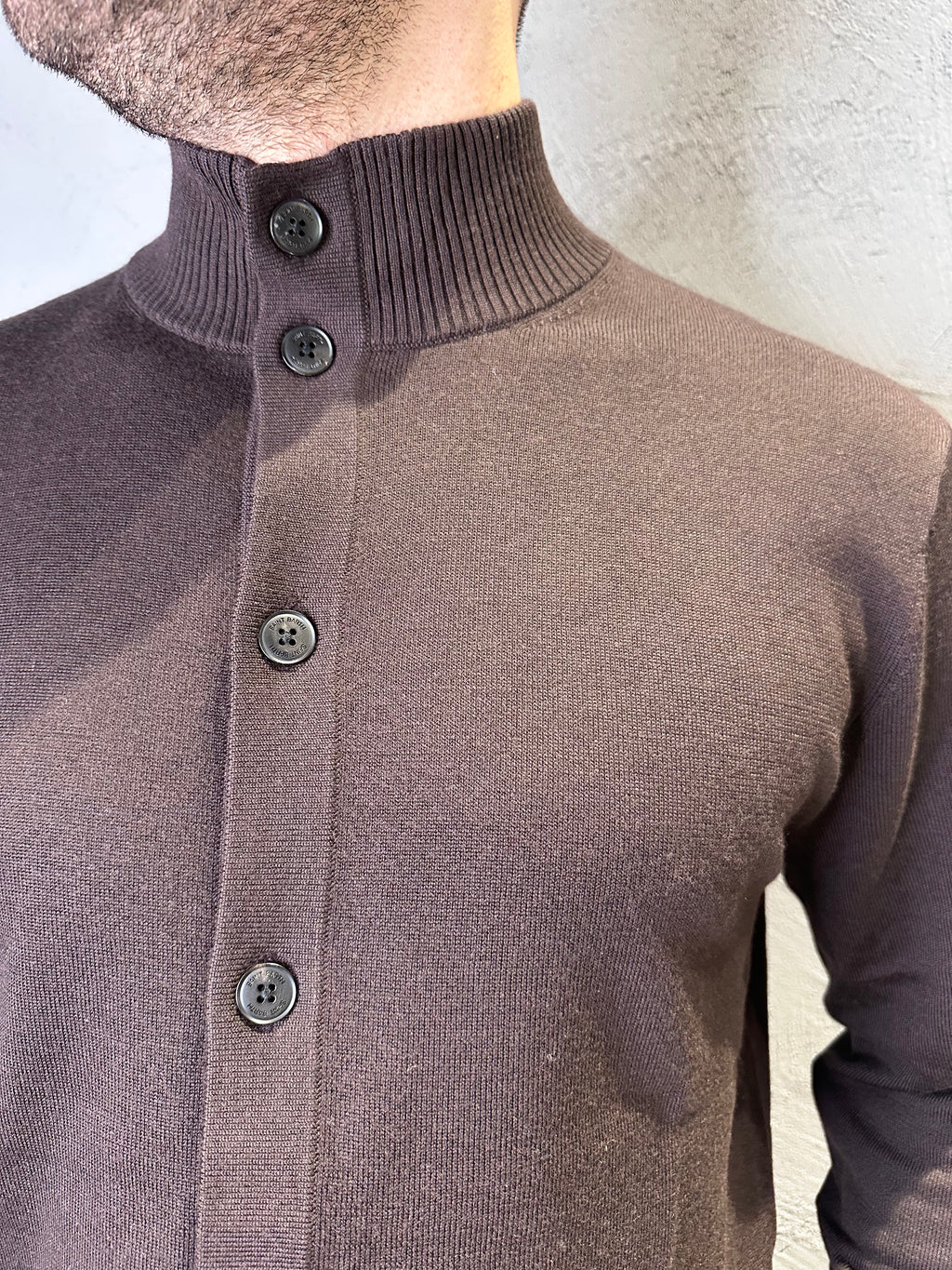 SAINT BARTH cardigan dark brown. COD. 204