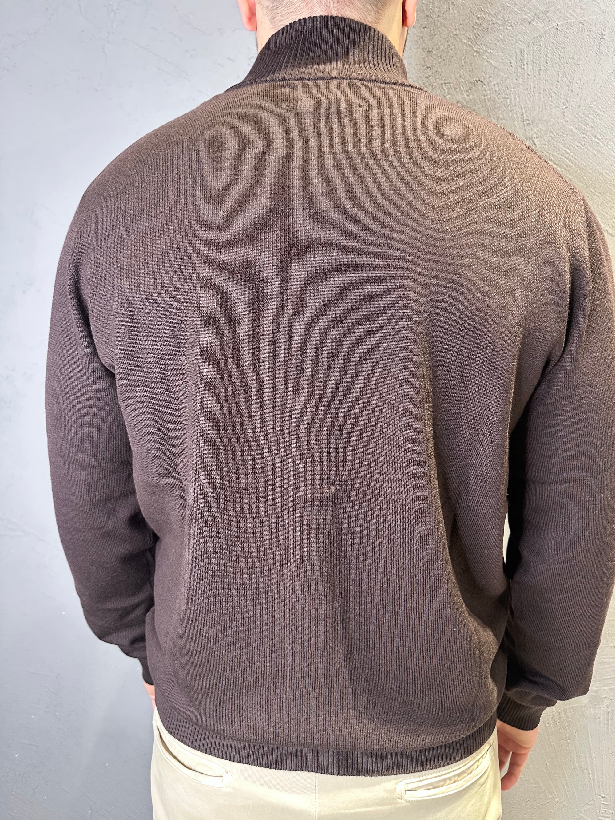 SAINT BARTH cardigan dark brown. COD. 204