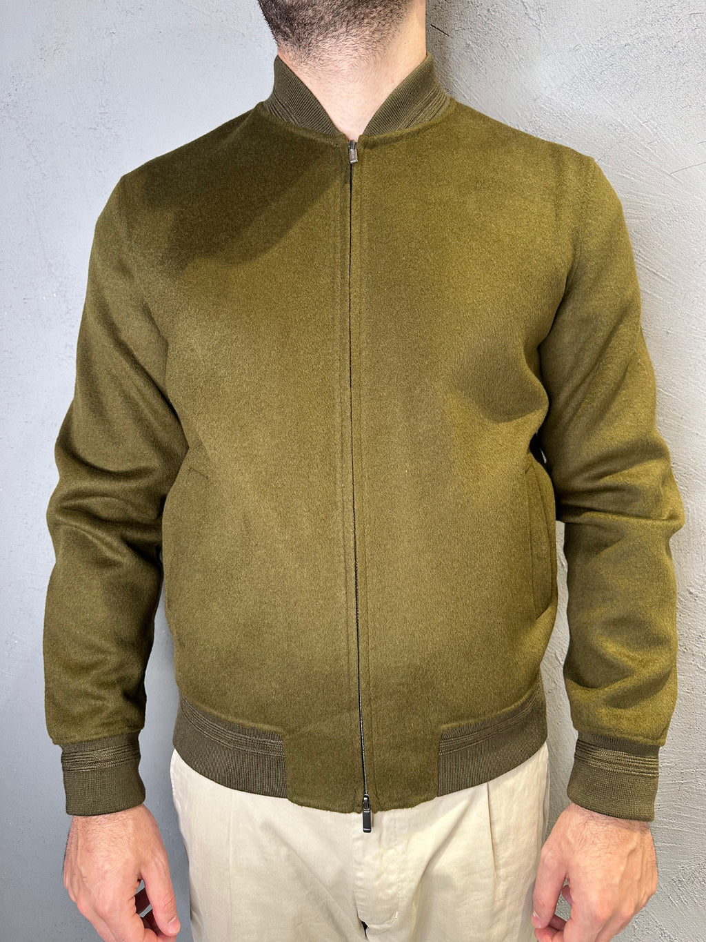SAINT BARTH BOMBER verde militare. COD. 202