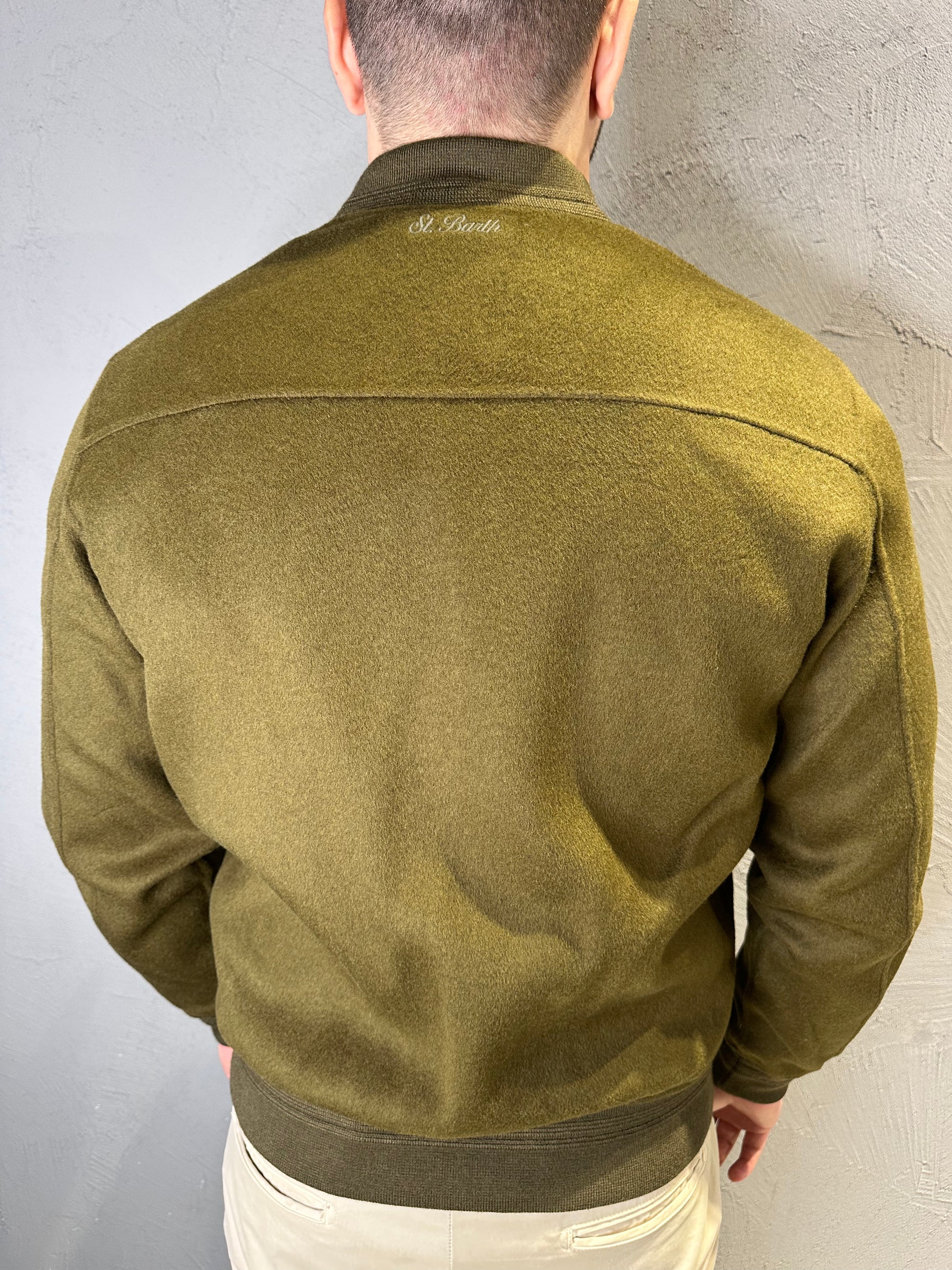 SAINT BARTH BOMBER verde militare. COD. 202
