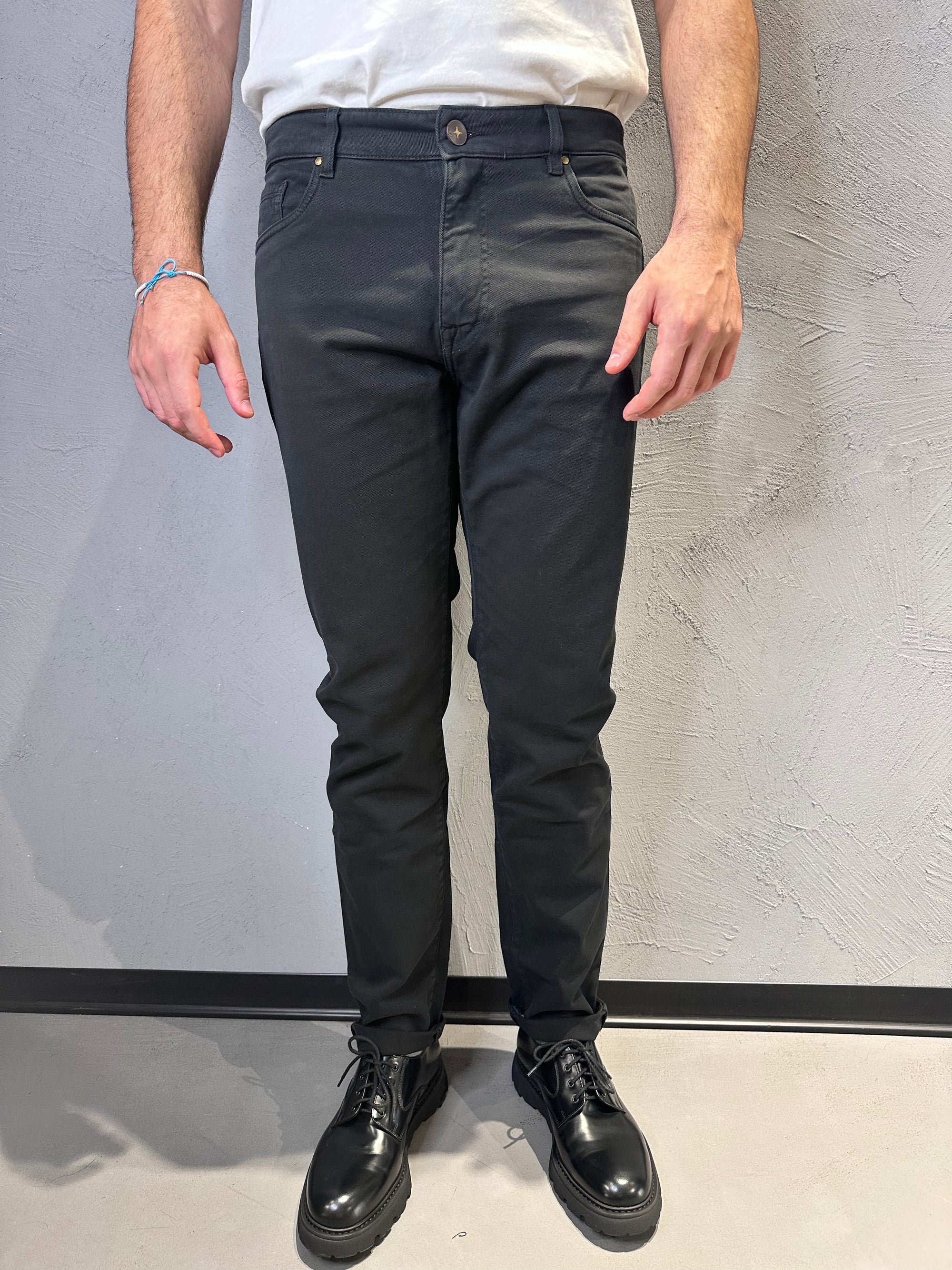 TELERIA ZED Pantalone slim fit nero. COD. 269