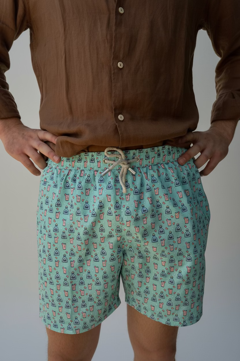 SAINT BARTH Costume da bagno stampa cocktail cod 6084
