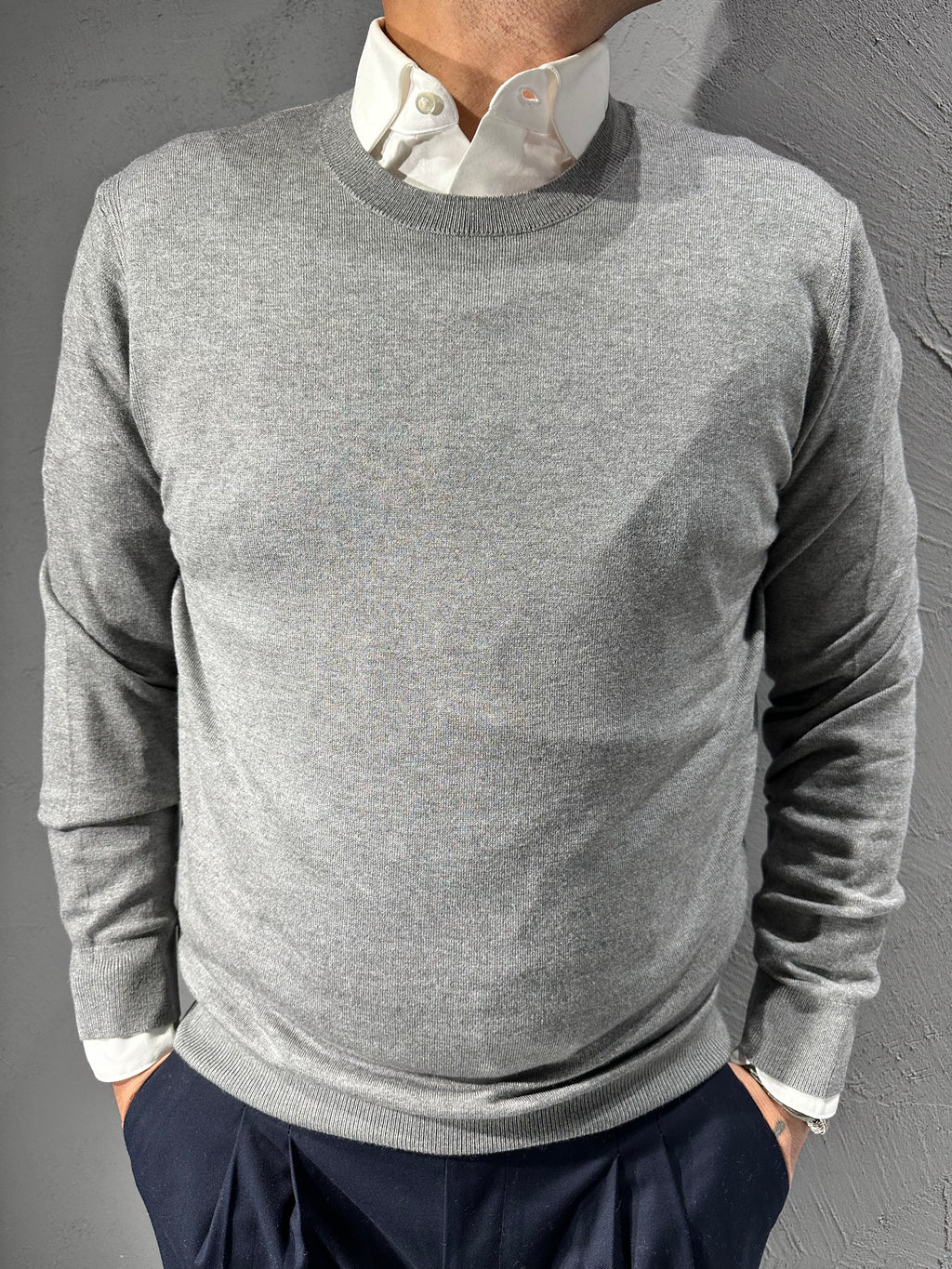 DIKTAT. Maglione giro collo cashmere. COD.279