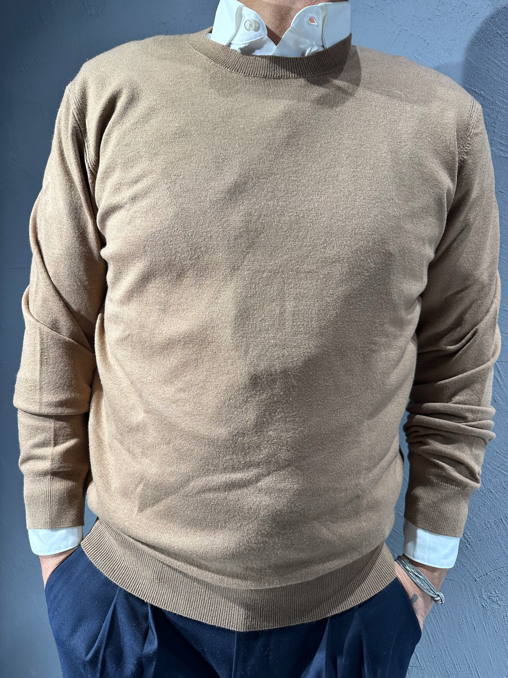 DIKTAT. Maglione giro collo cashmere. COD.279