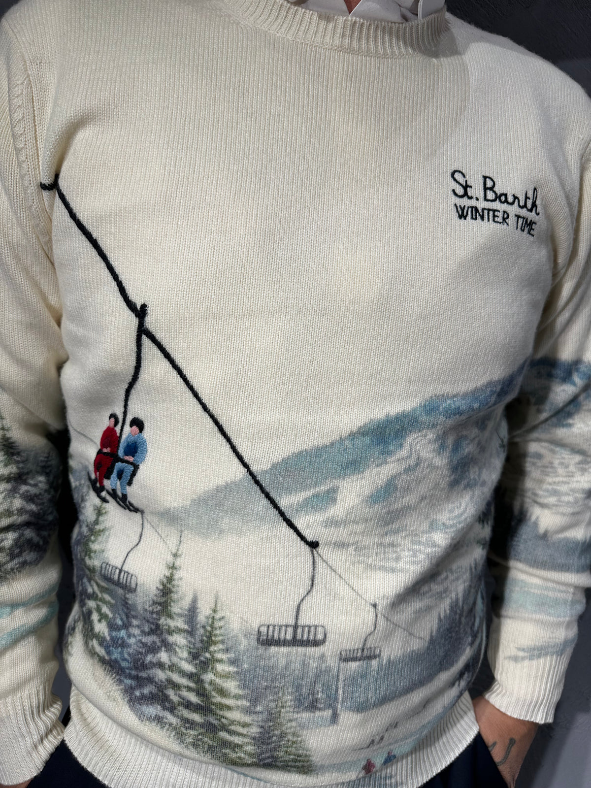 SAINT BARTH Maglione SNOWCABLE SKIERS. COD.281