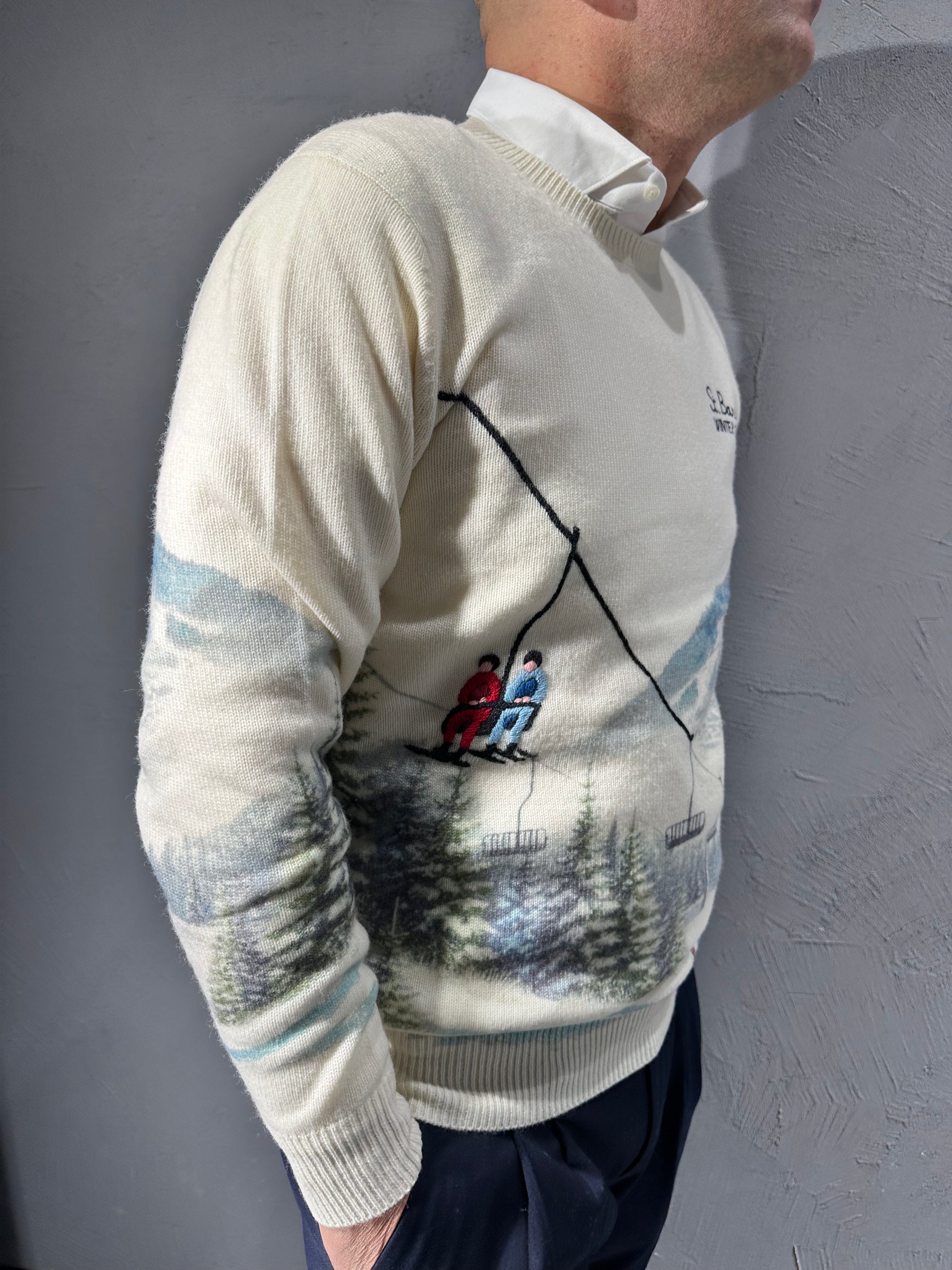 SAINT BARTH Maglione SNOWCABLE SKIERS. COD.281