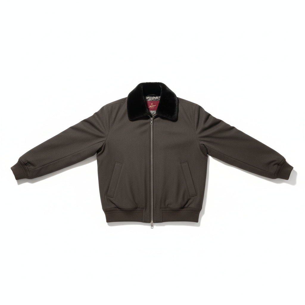 MONTECORE. GIUBBOTTO/BOMBER IMBOTTITO CON COLLO IN PELLICCIA. COD.289