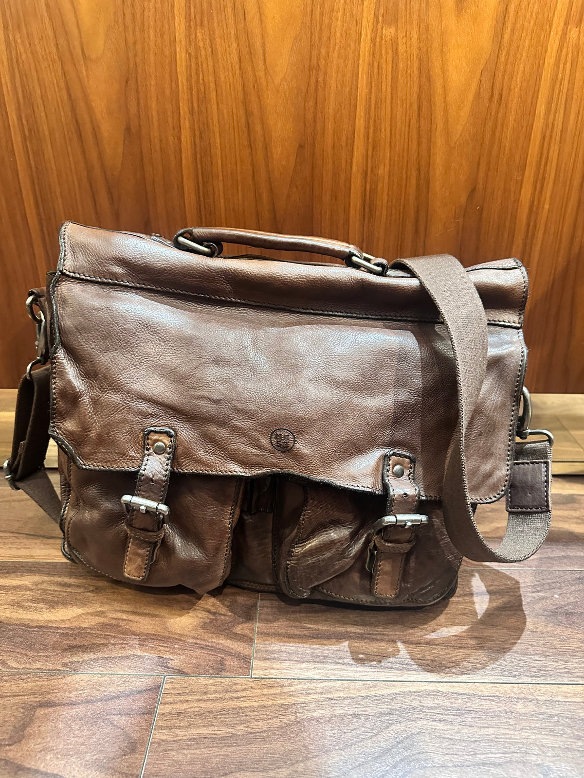 MINORONZONI. Cartella in pelle testa di moro. COD.527