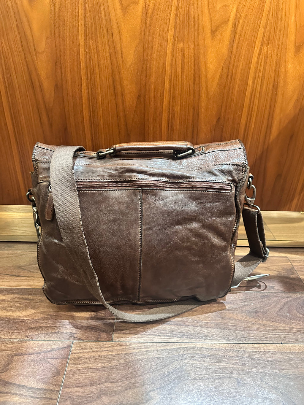 MINORONZONI. Cartella in pelle testa di moro. COD.527