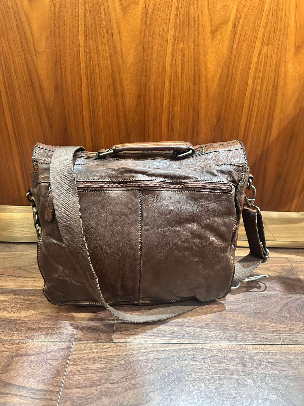 MINORONZONI. Cartella in pelle testa di moro. COD.527