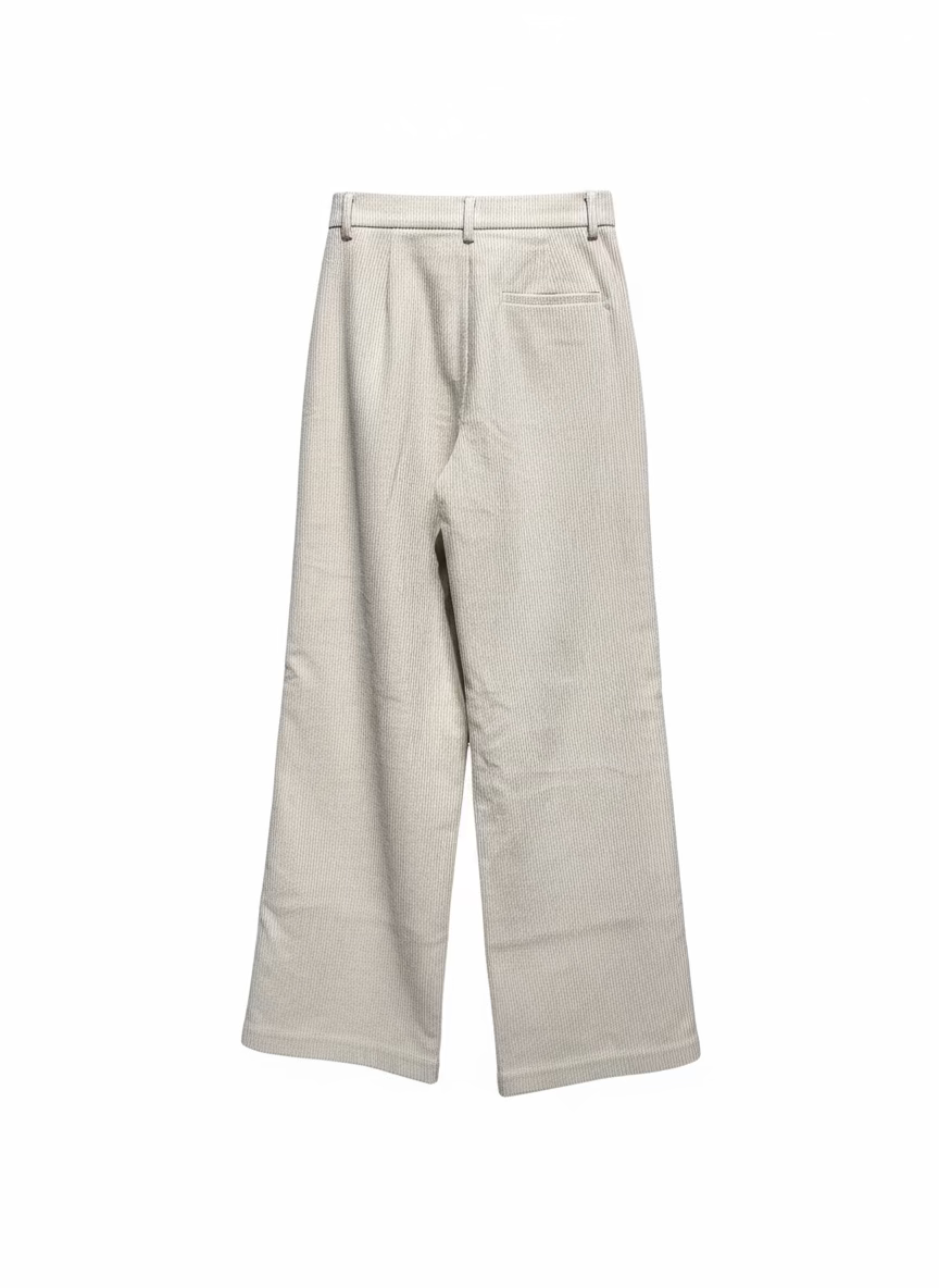 GLAMOROUS. Pantalone in velluto a costine stone. COD.817