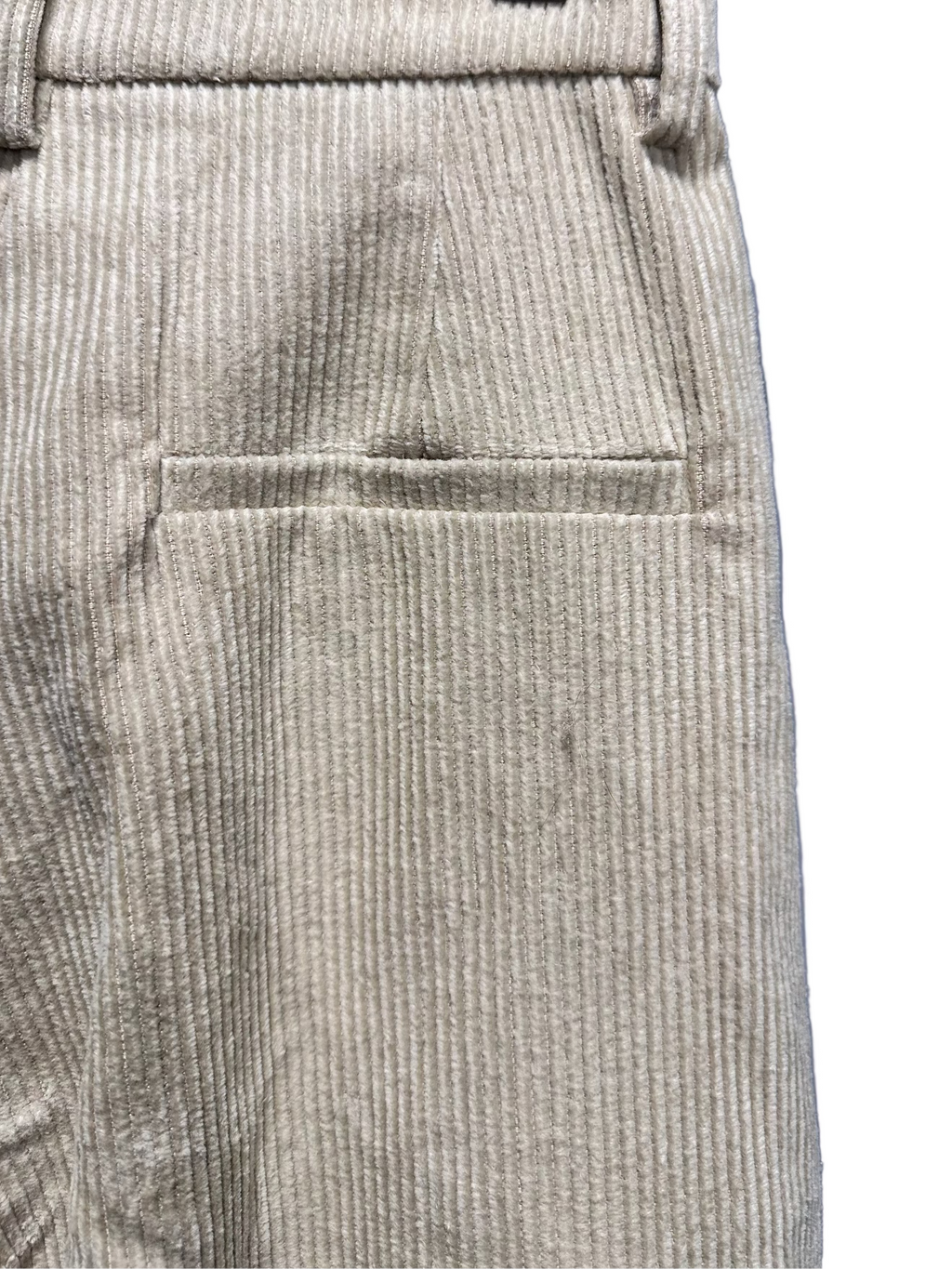 GLAMOROUS. Pantalone in velluto a costine stone. COD.817