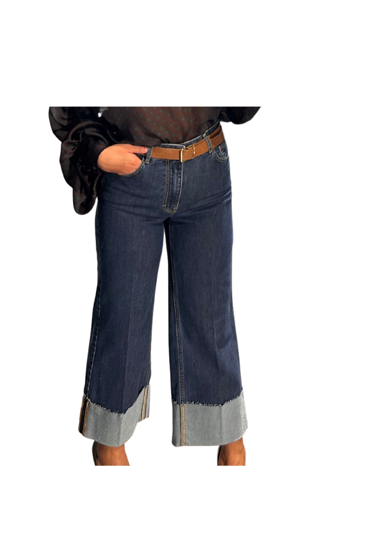 TENSIONE IN jeans con risvolto. COD. 175