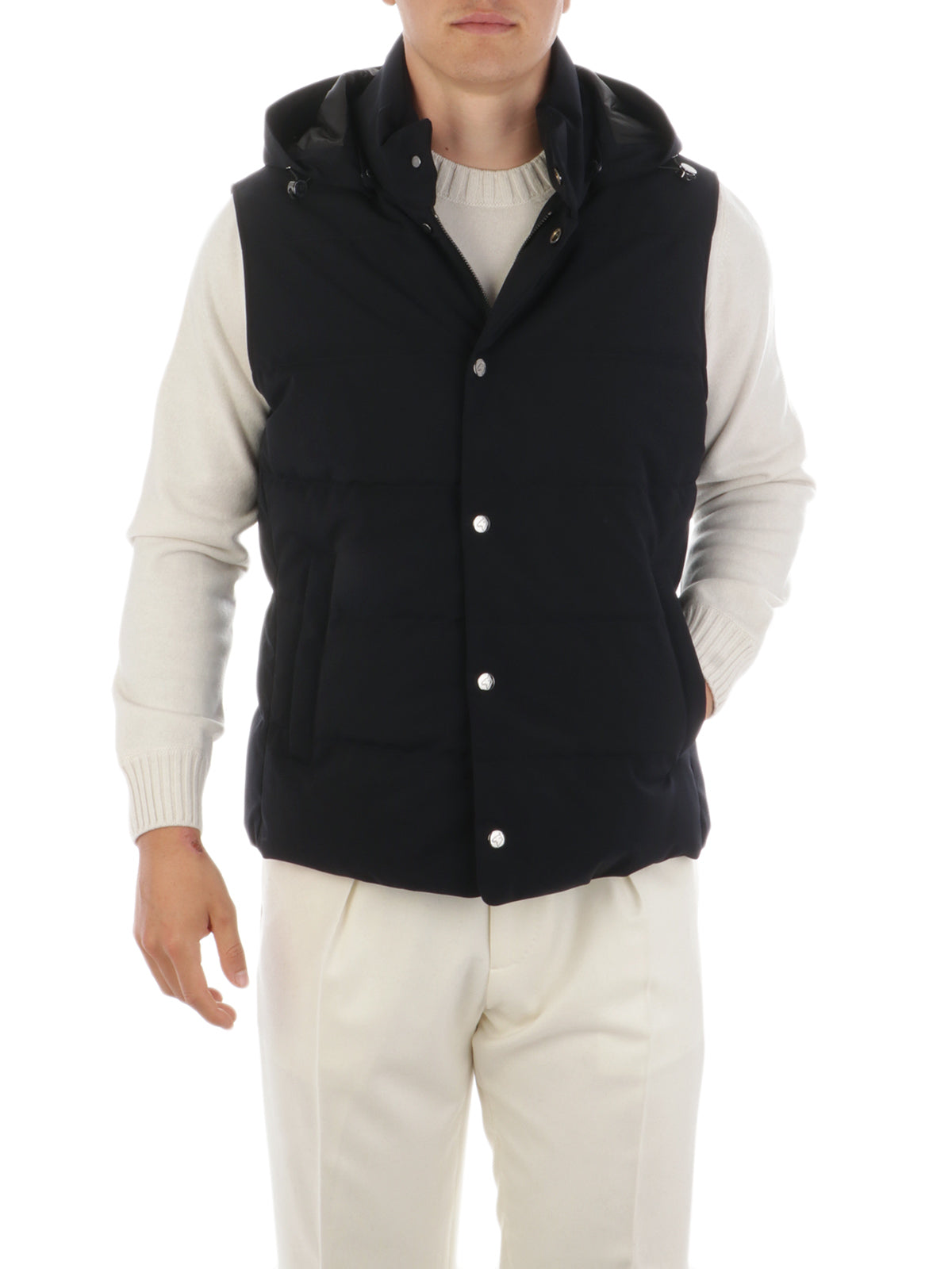 MONTECORE. GILET UOMO STRETCH CON CAPPUCCIO. COD.288