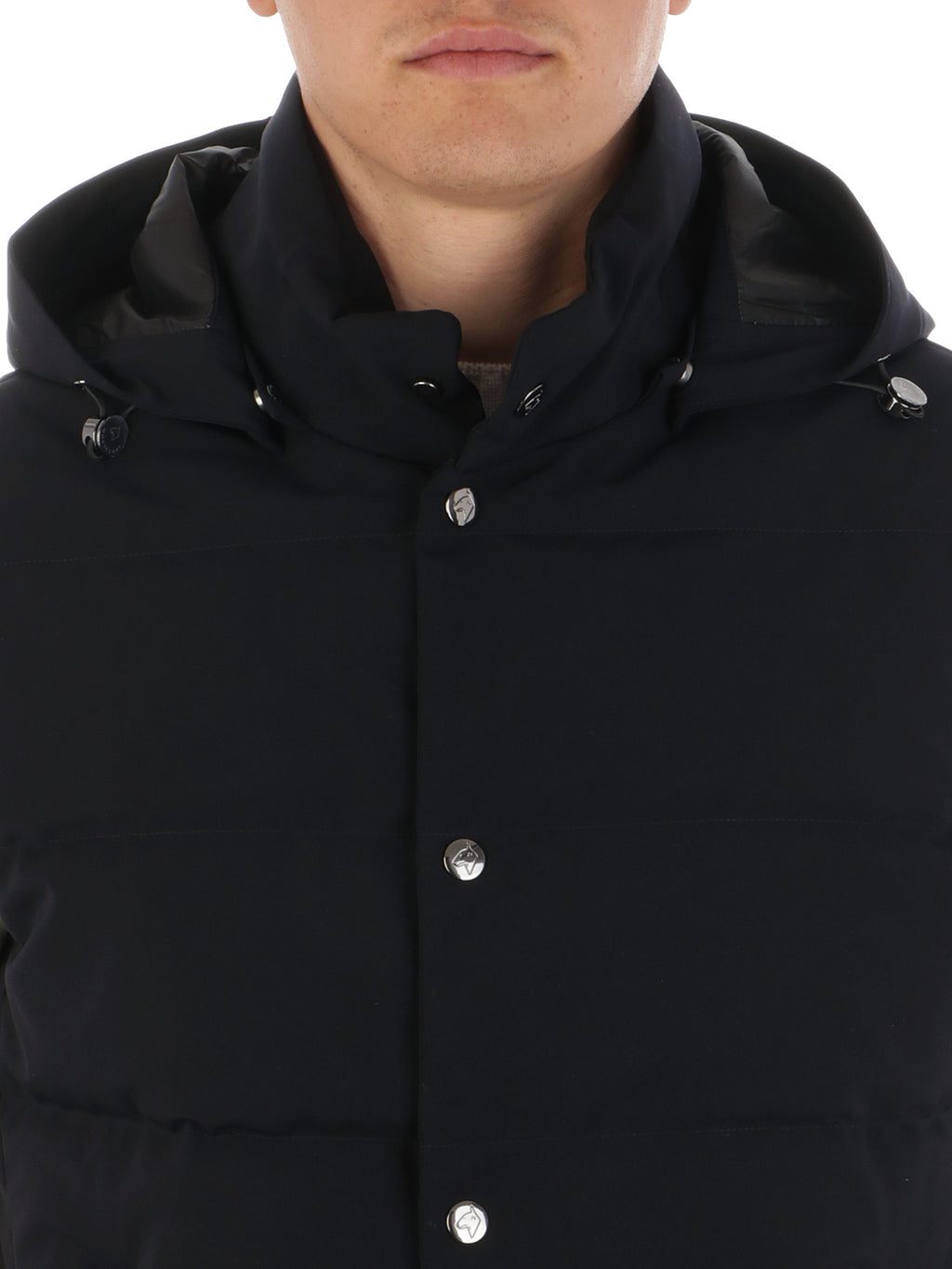 MONTECORE. GILET UOMO STRETCH CON CAPPUCCIO. COD.288