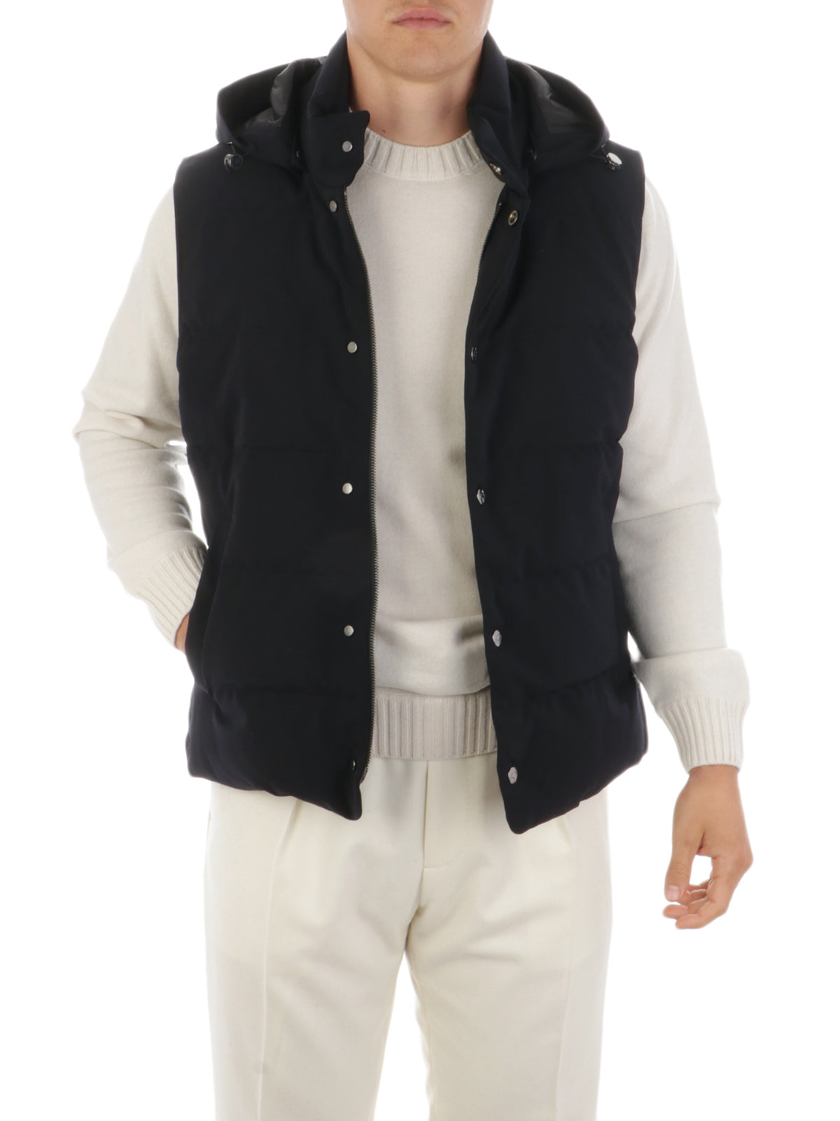 MONTECORE. GILET UOMO STRETCH CON CAPPUCCIO. COD.288