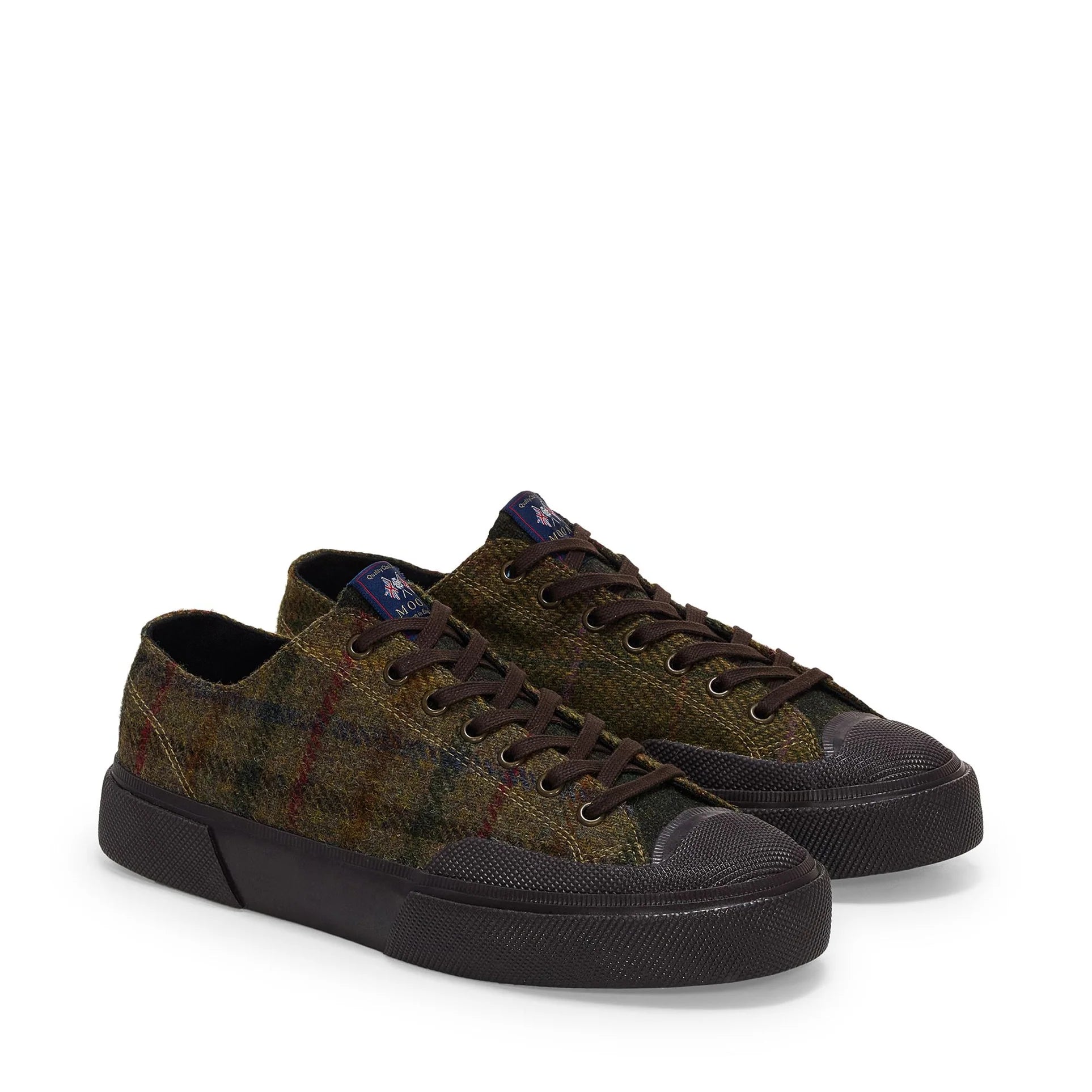 SUPERGA. Sneakers basse verdi con tomaia in lana. COD.329