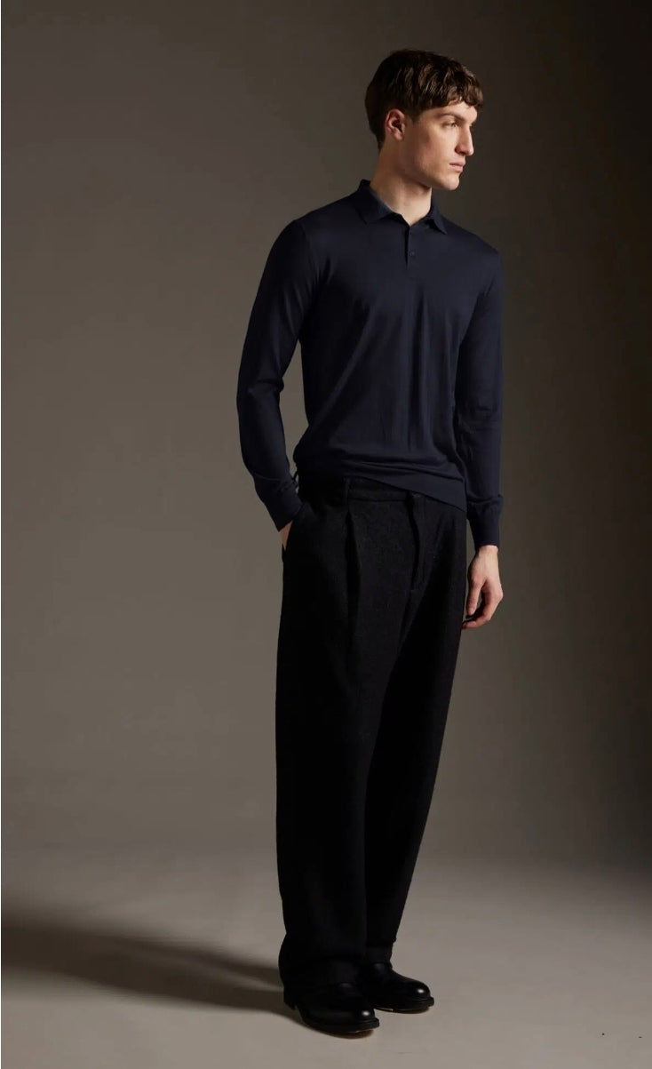 KANGRA polo in lana merino