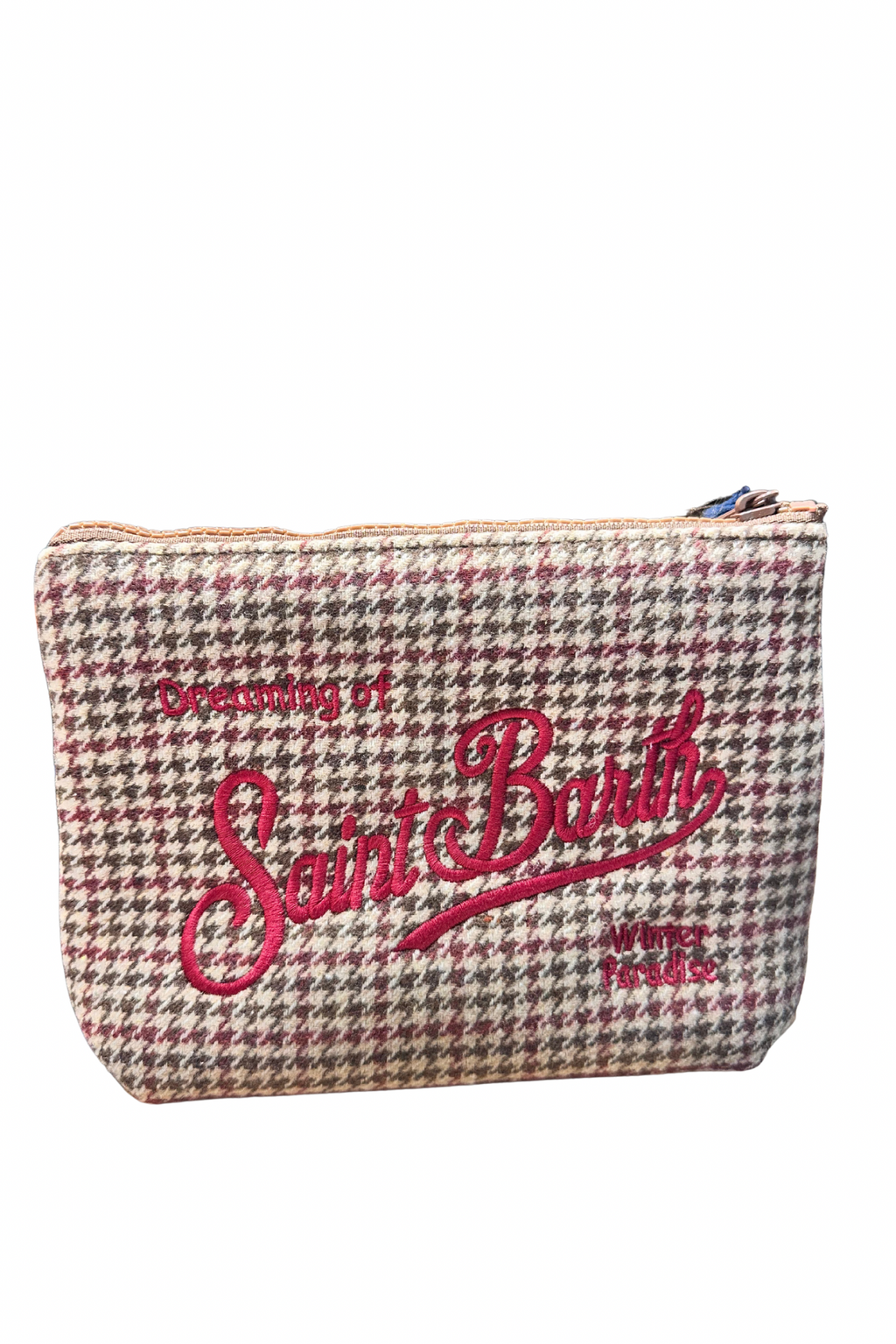 SAINT BARTH. POCHETTE in lana Aline con stampa pied de poule. COD.525