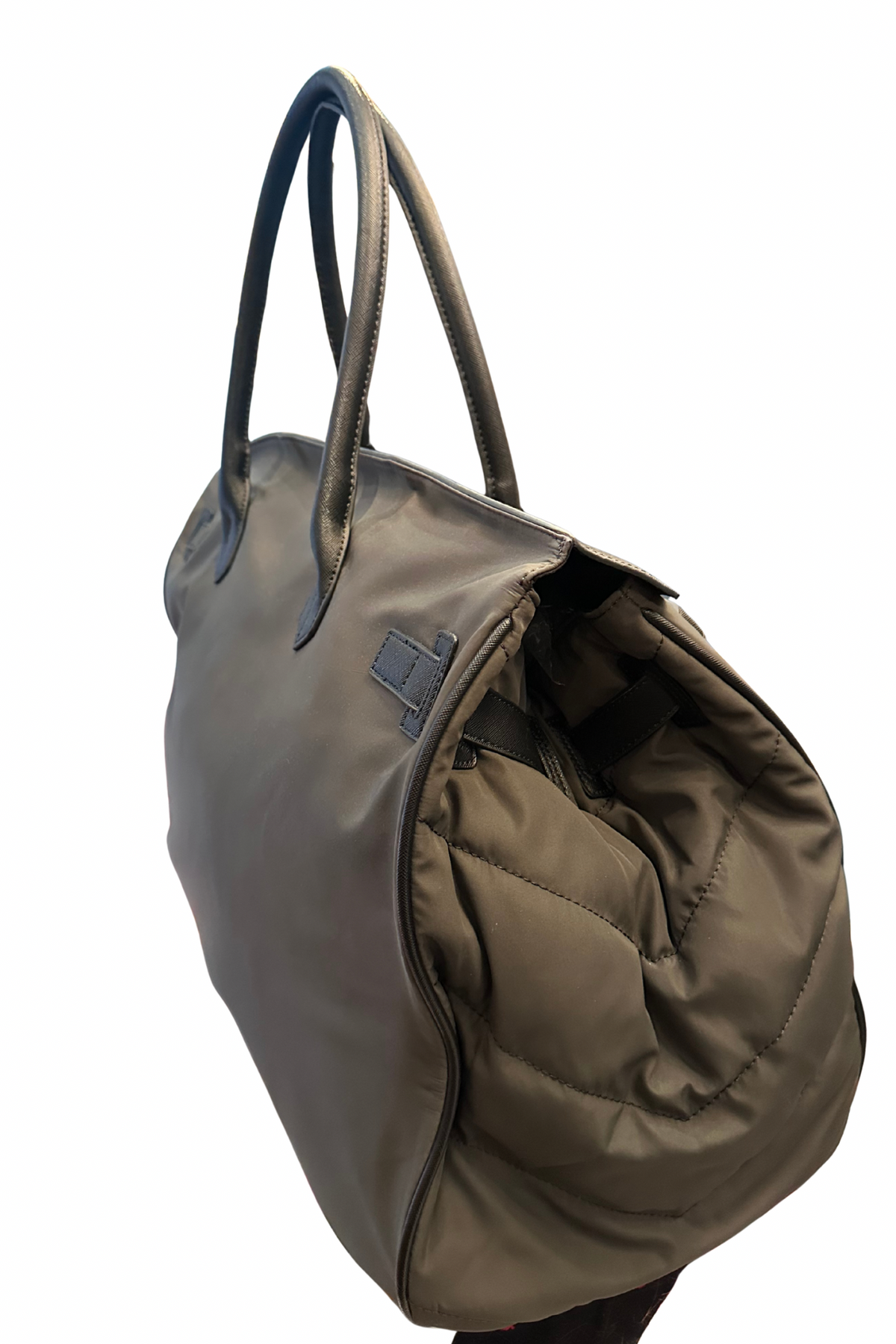 MINORONZONI. BORSONE DA VIAGGIO NAYLON+PELLE. COD.526