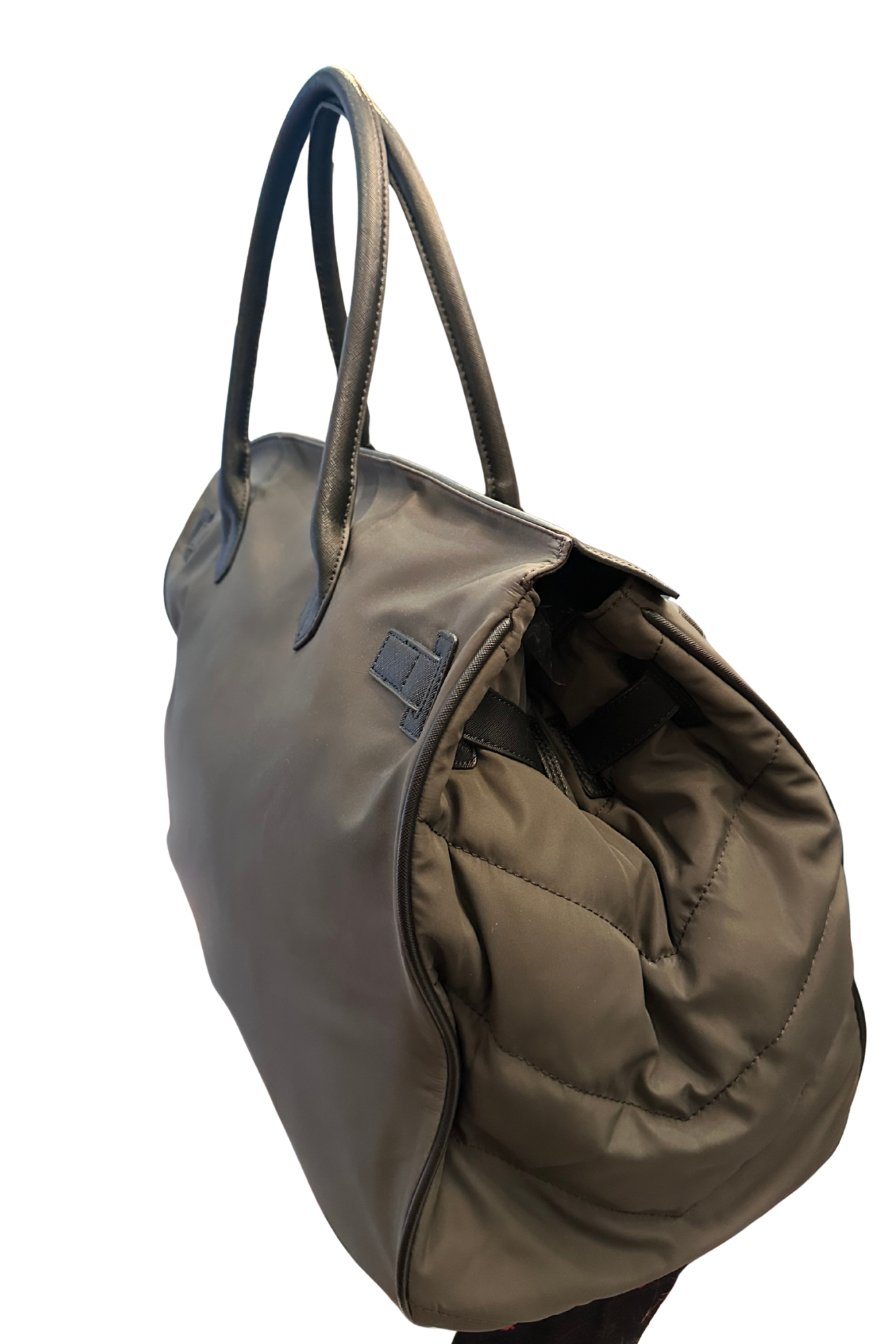 MINORONZONI. BORSONE DA VIAGGIO NAYLON+PELLE. COD.526