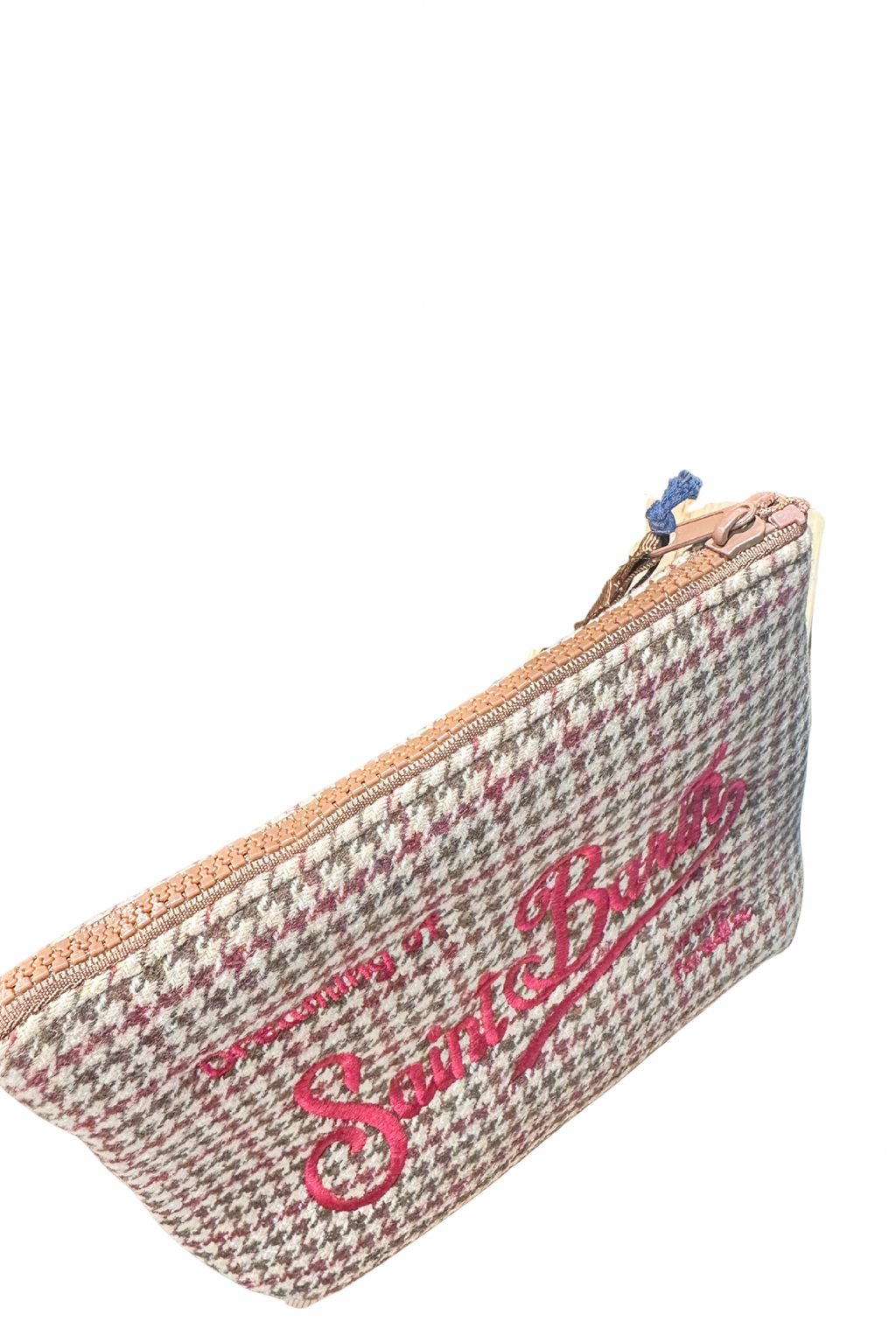 SAINT BARTH. POCHETTE in lana Aline con stampa pied de poule. COD.525