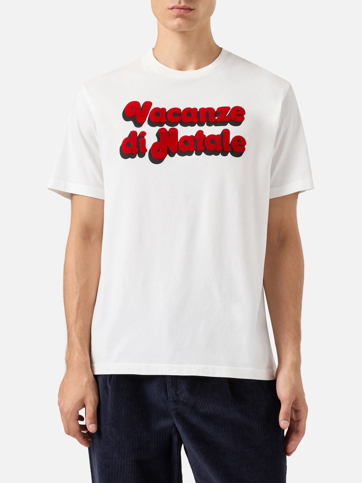 SAINT BARTH. T-Shirt in cotone con stampa Vacanze di Natale Special Edition. COD. 223