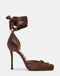 STEVE MADDEN Larina ballerina con tacco marrone satin cod 3095 iw