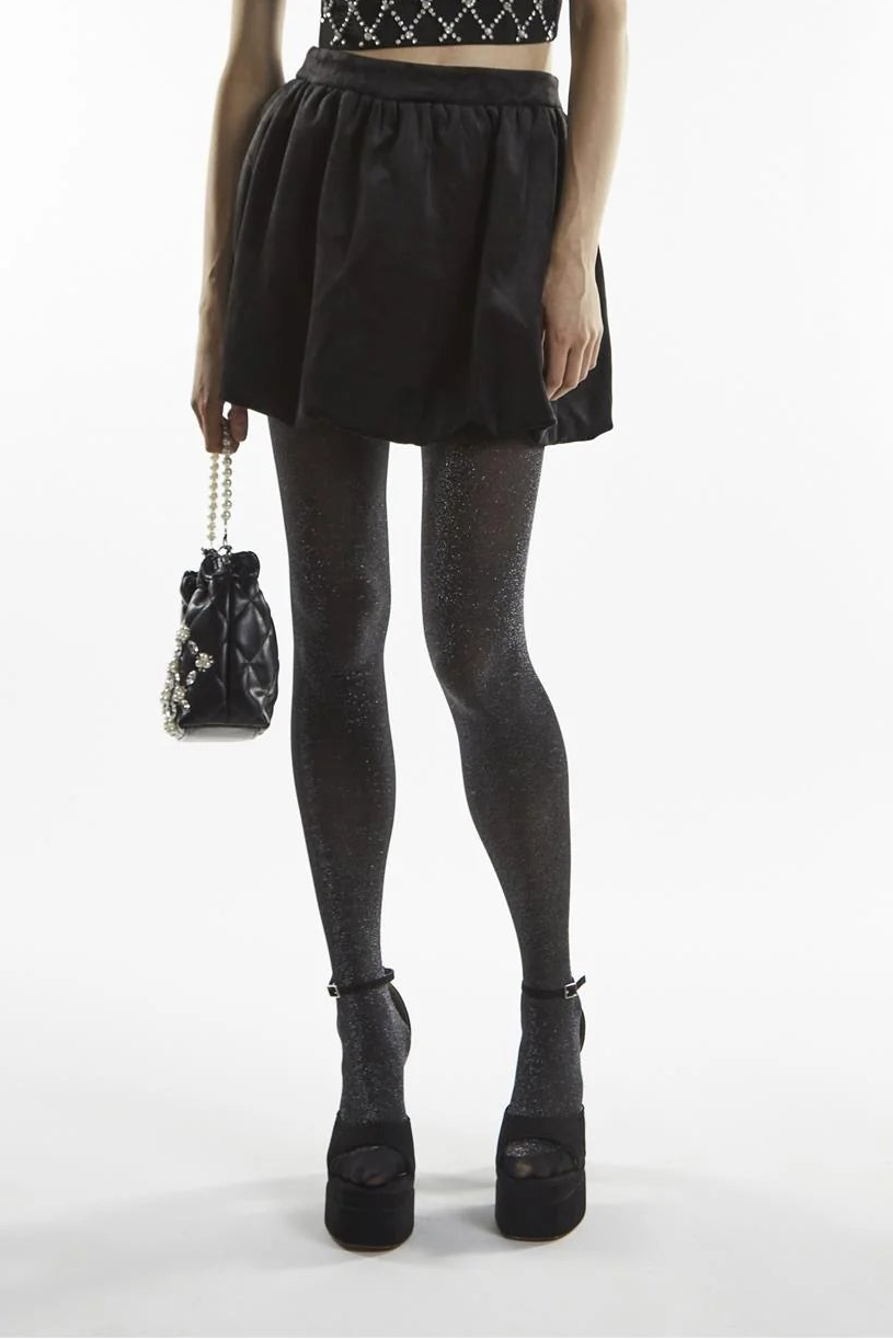 GLAMOROUS. mini gonna velluto nero. COD.816