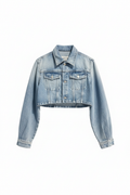 CYCLE Minny cropped denim jacket light cod 1093