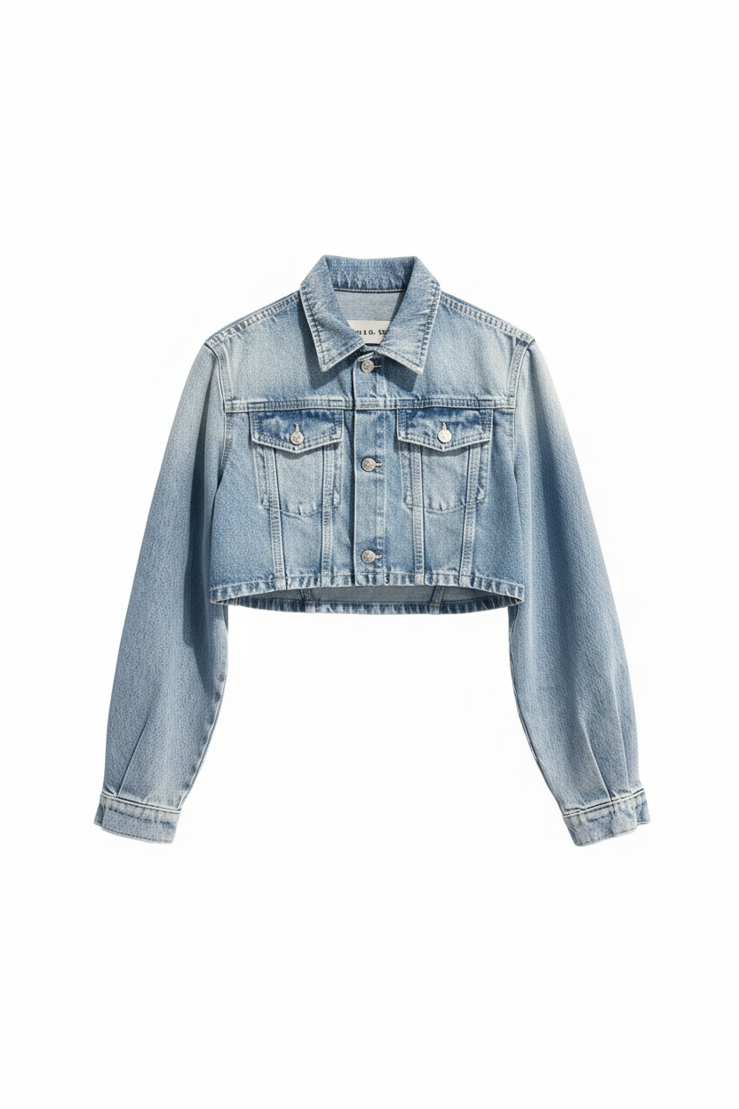 CYCLE Minny cropped denim jacket light cod 1093